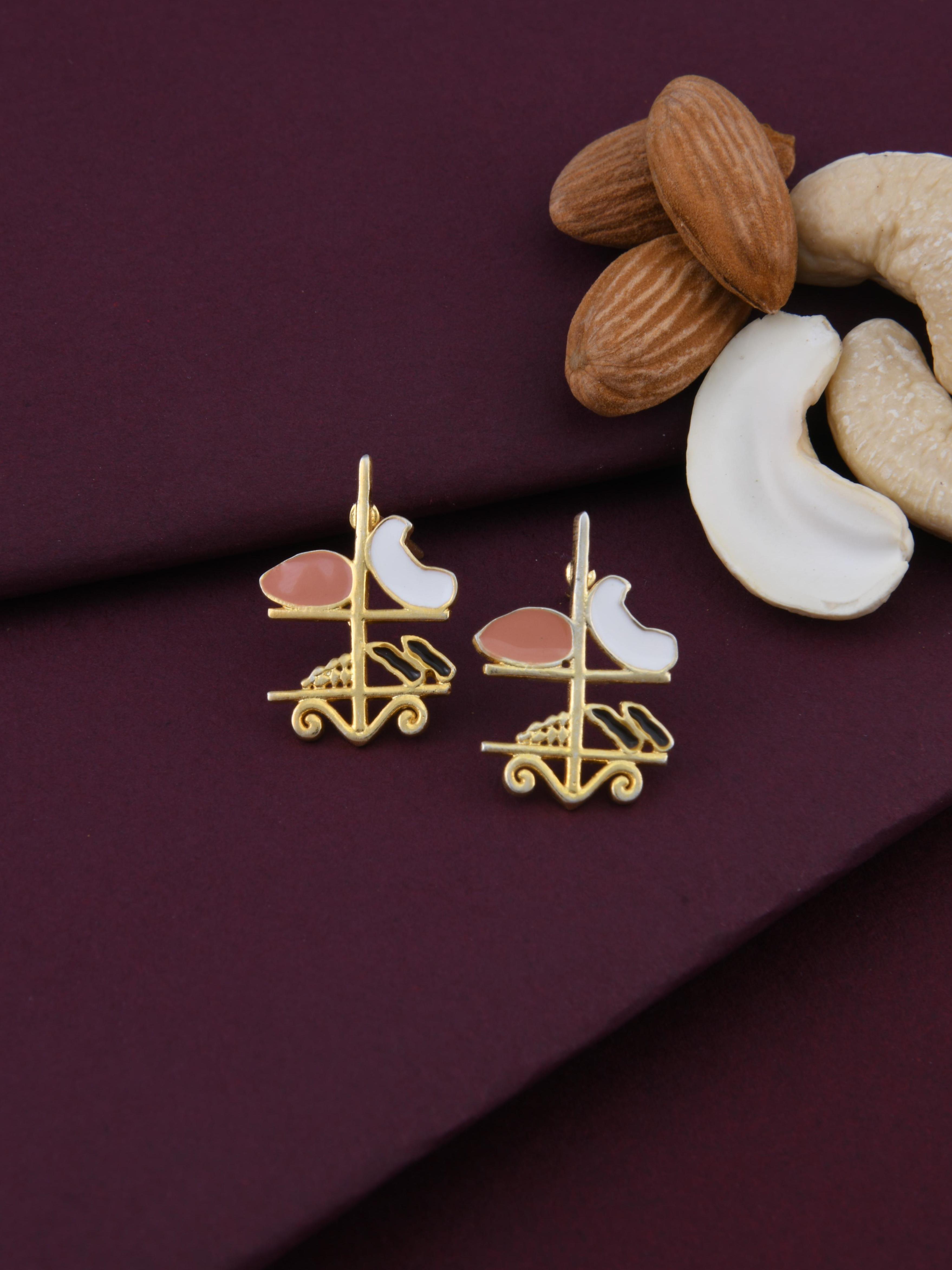 Almond, Cashew, Saffron & Pistachios Spice Earrings
