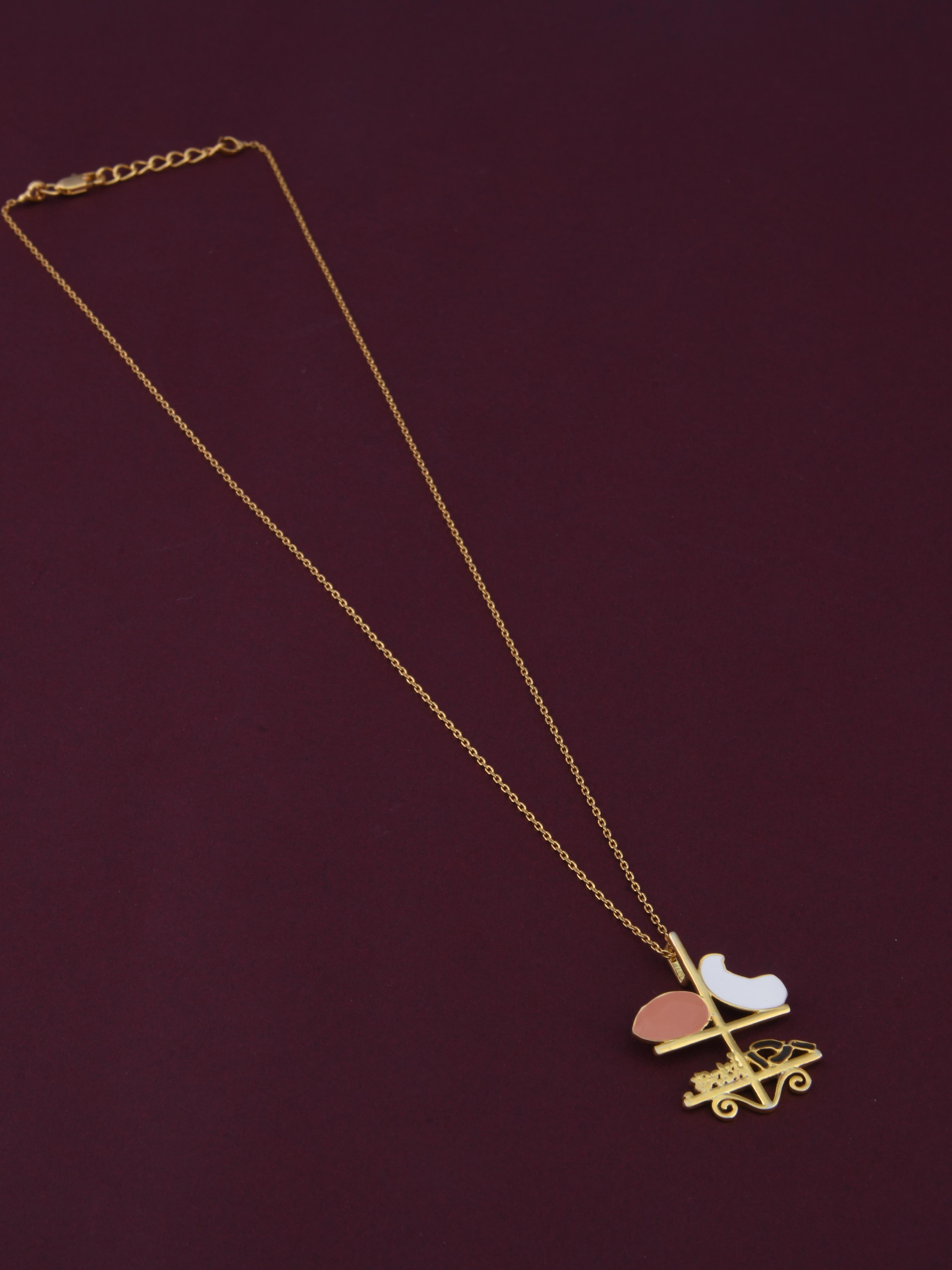 Almond, Cashew, Saffron & Pistachios Spice Pendant Necklace