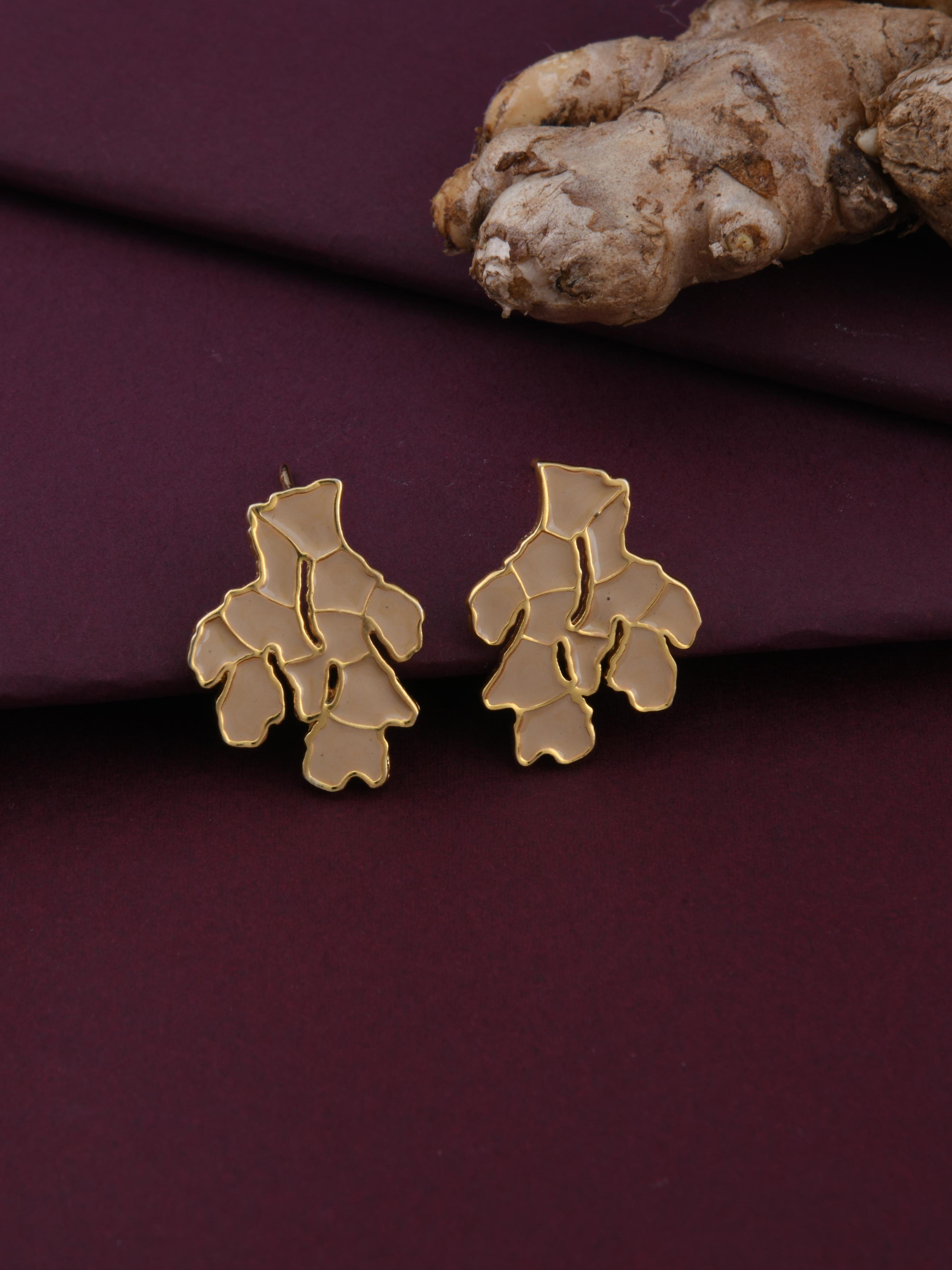 Ginger Enamel Paint Spice Earrings