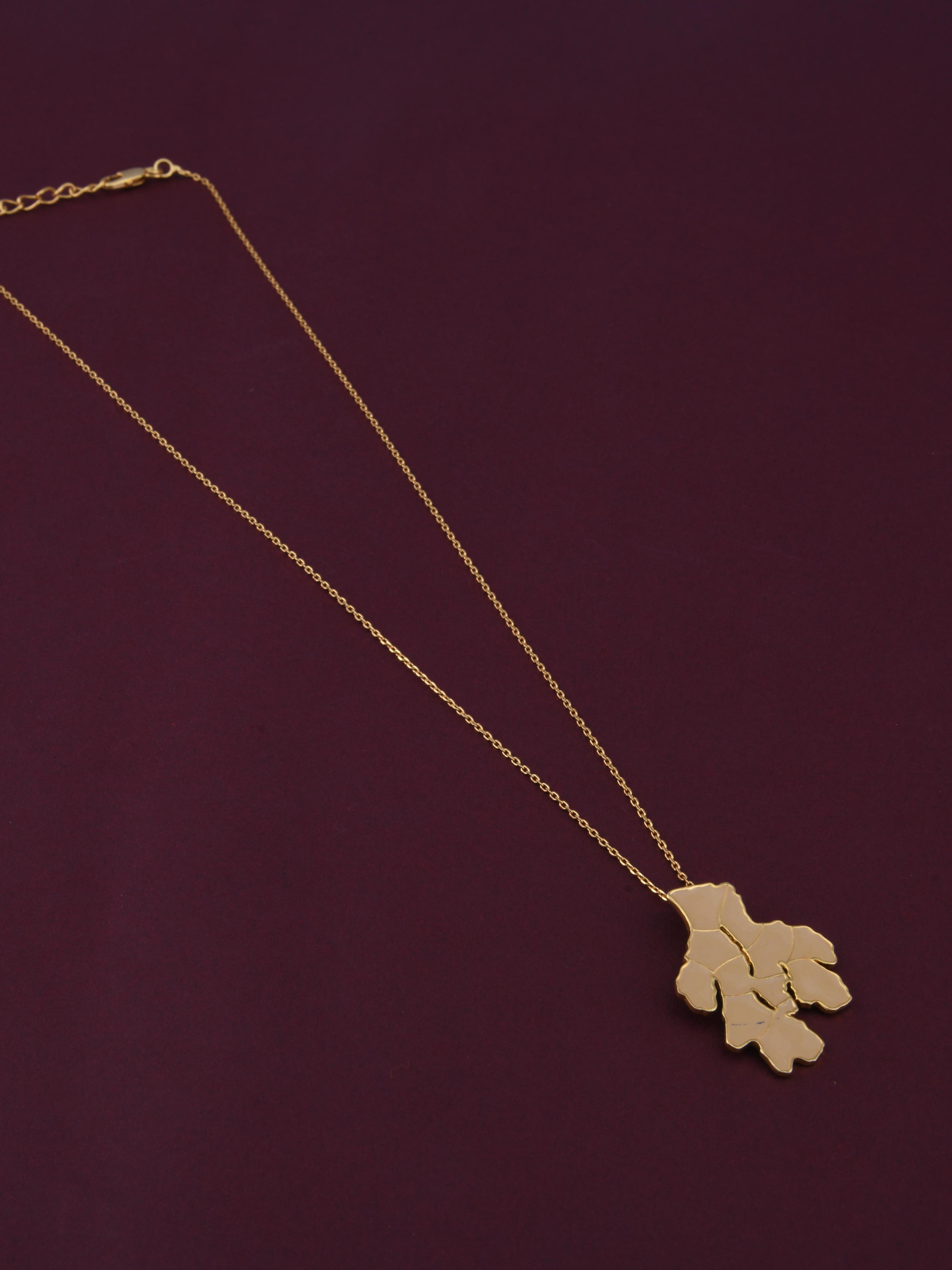 Ginger Enamel Paint Spice Pendant Necklace