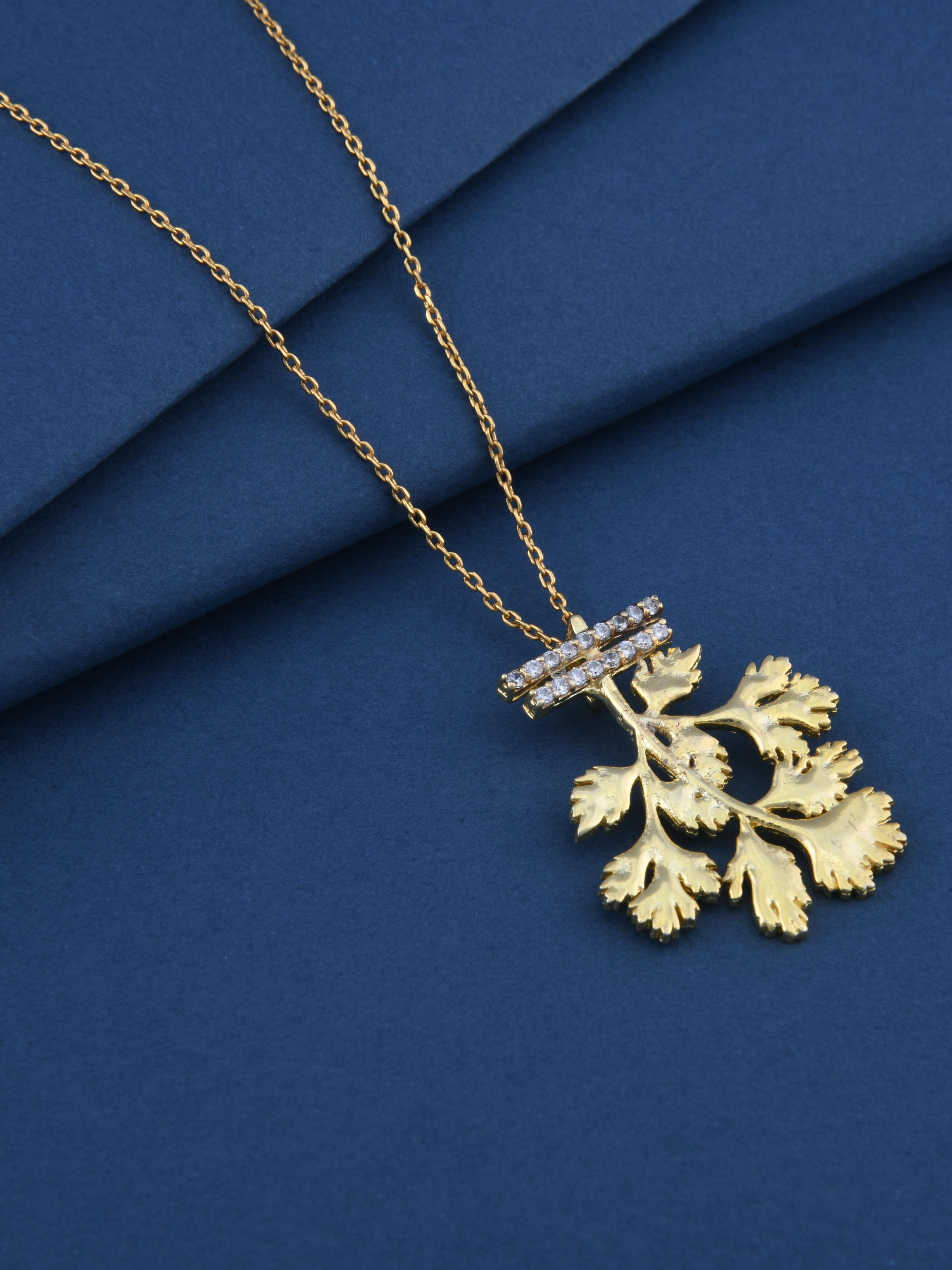 Coriander Leaves Spice Pendant Necklace