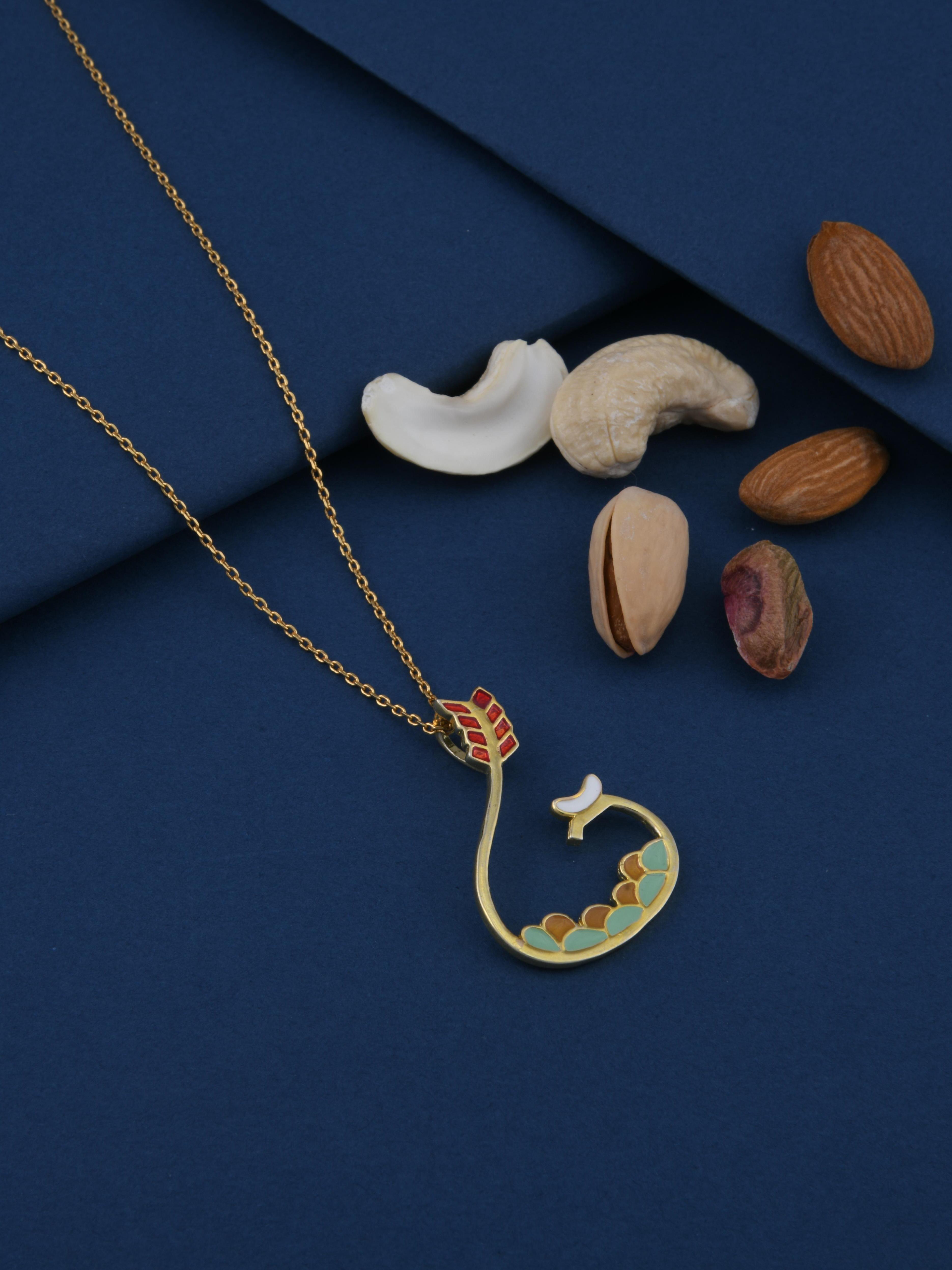 Cashew, Almond, Pista Spice Pendant Necklace