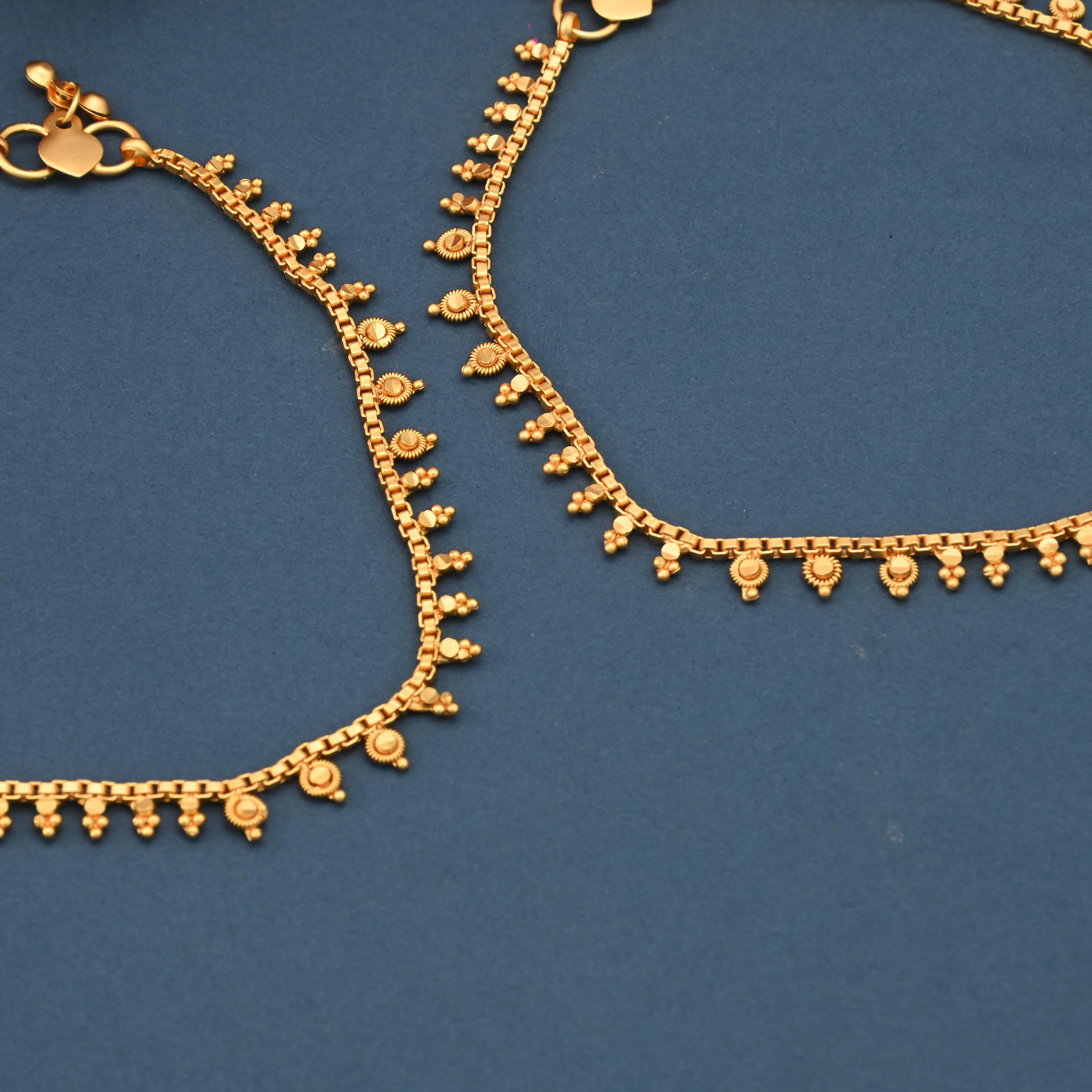 Avishka Gold Finish Anklet