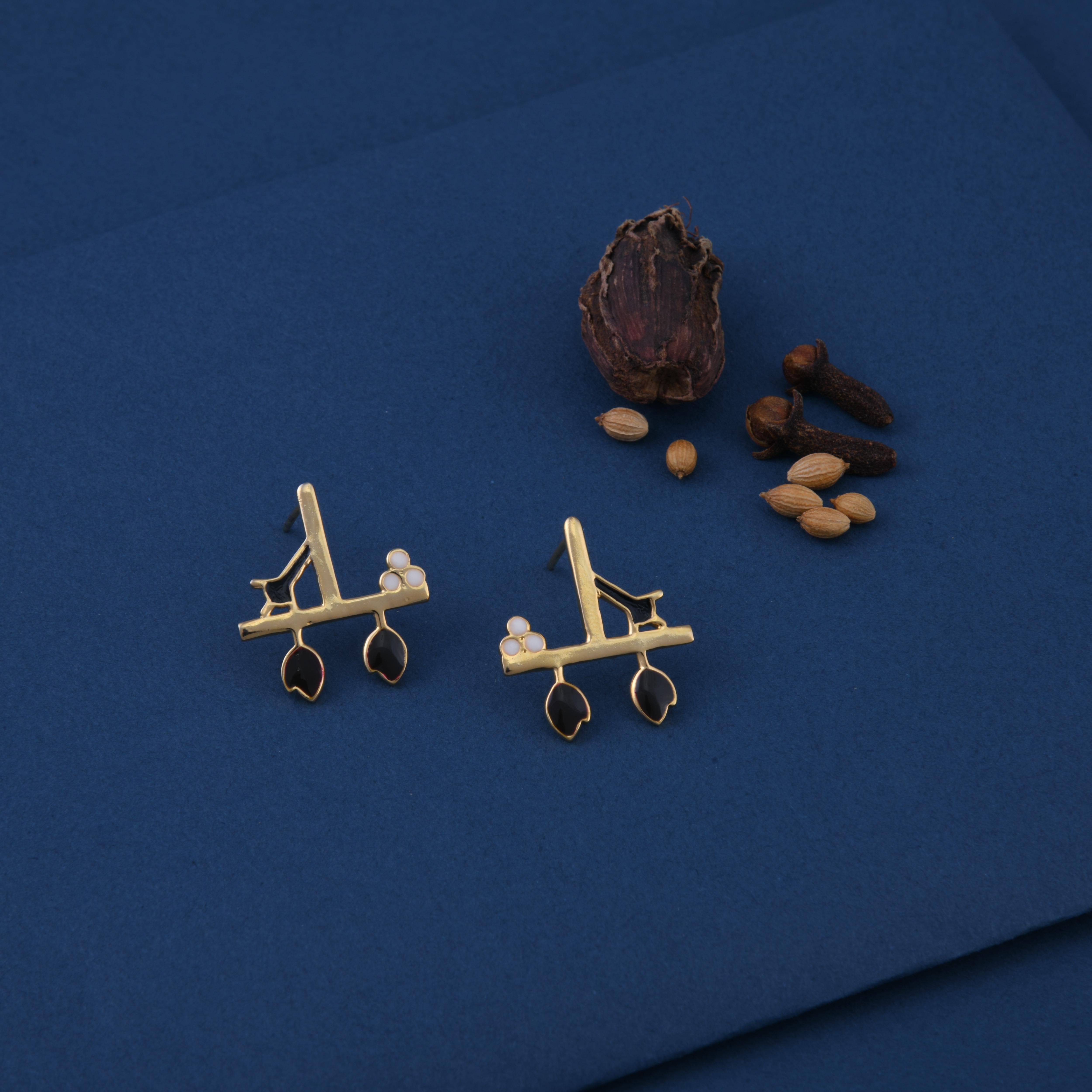 Cardamom, Clove, Sesame Seeds Spice Earrings
