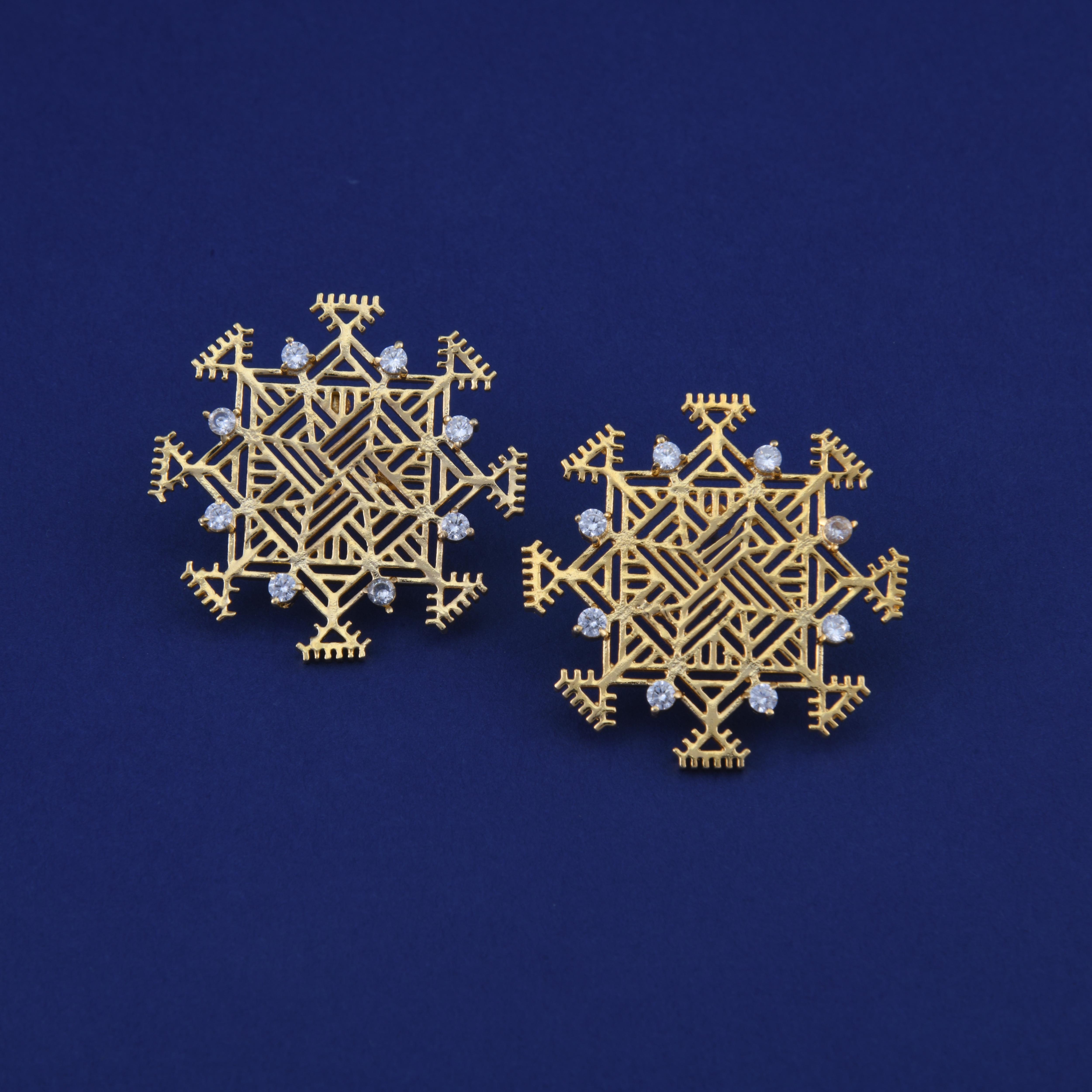 Chowk Purna Big Stud Earring