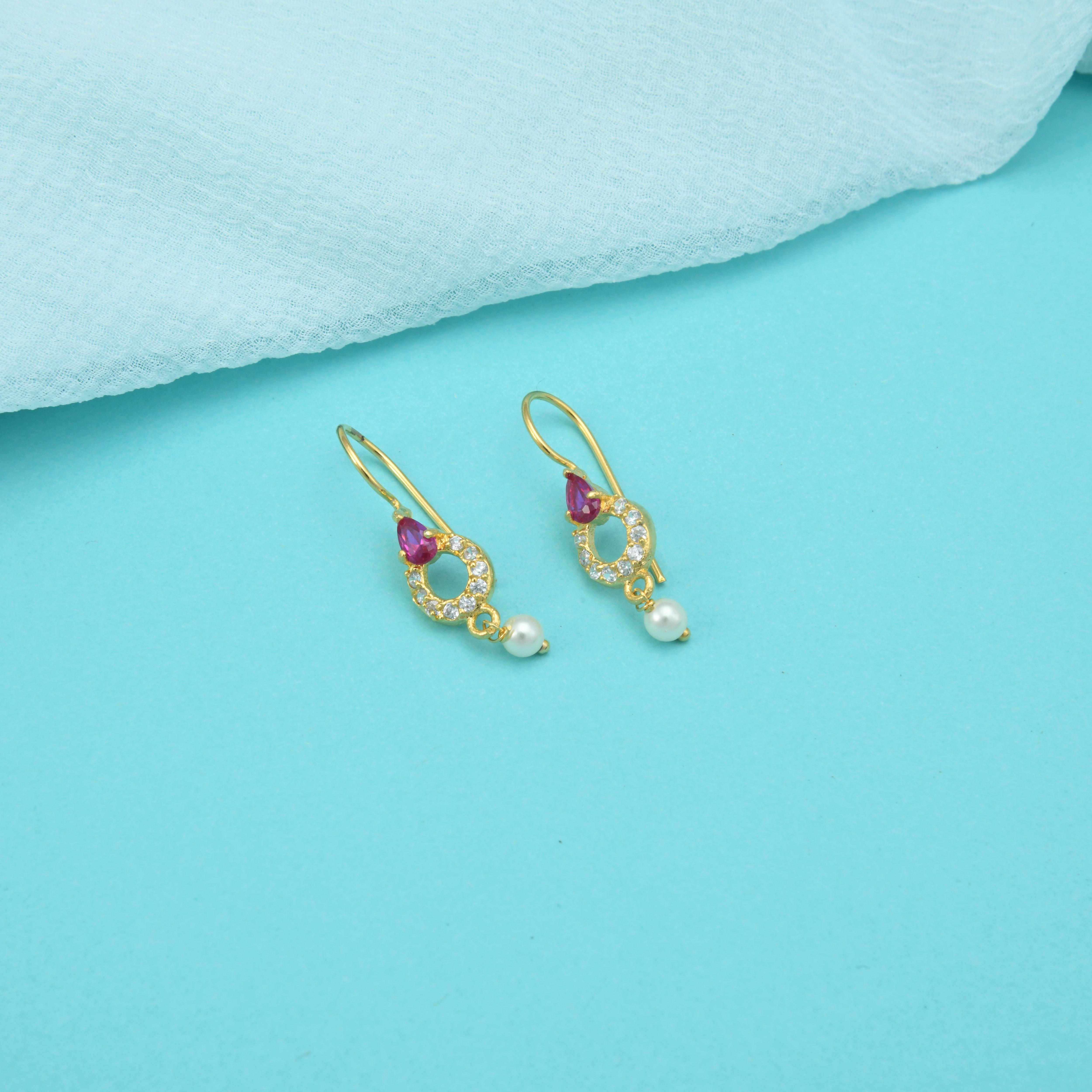 Dainty Pink Stone Bugadi