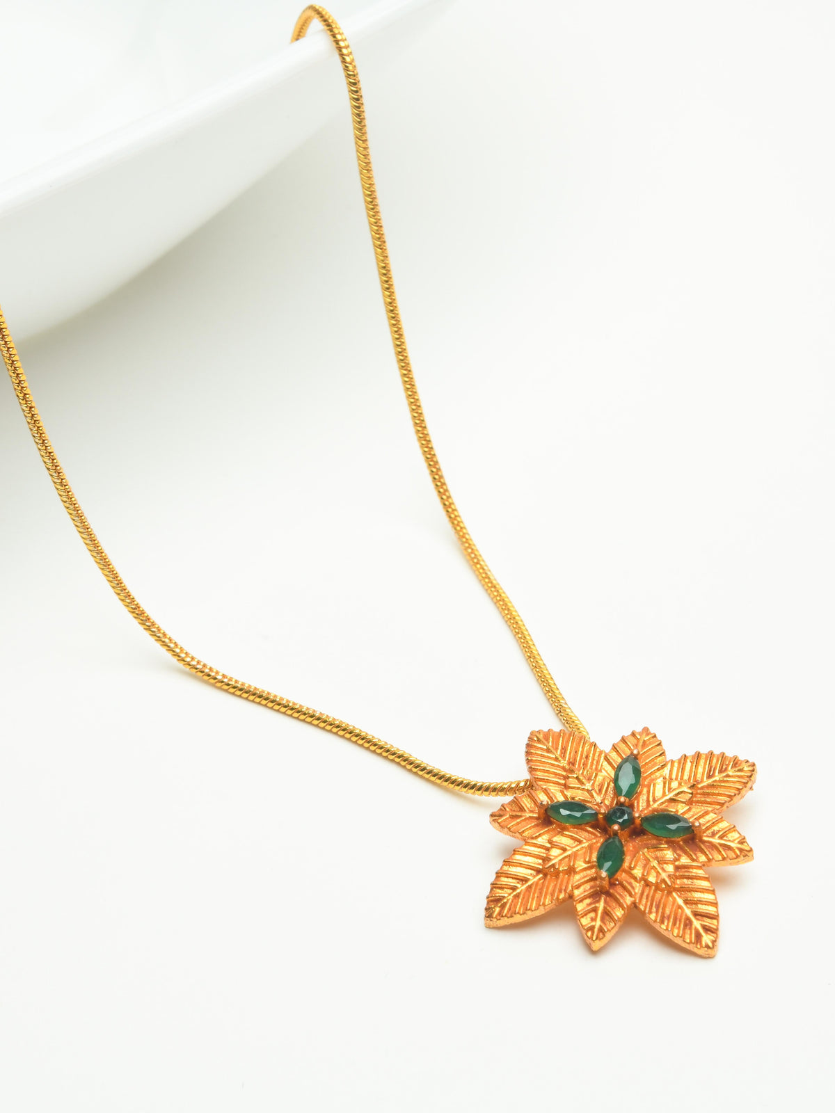 Mint Leaf Pendant Necklace