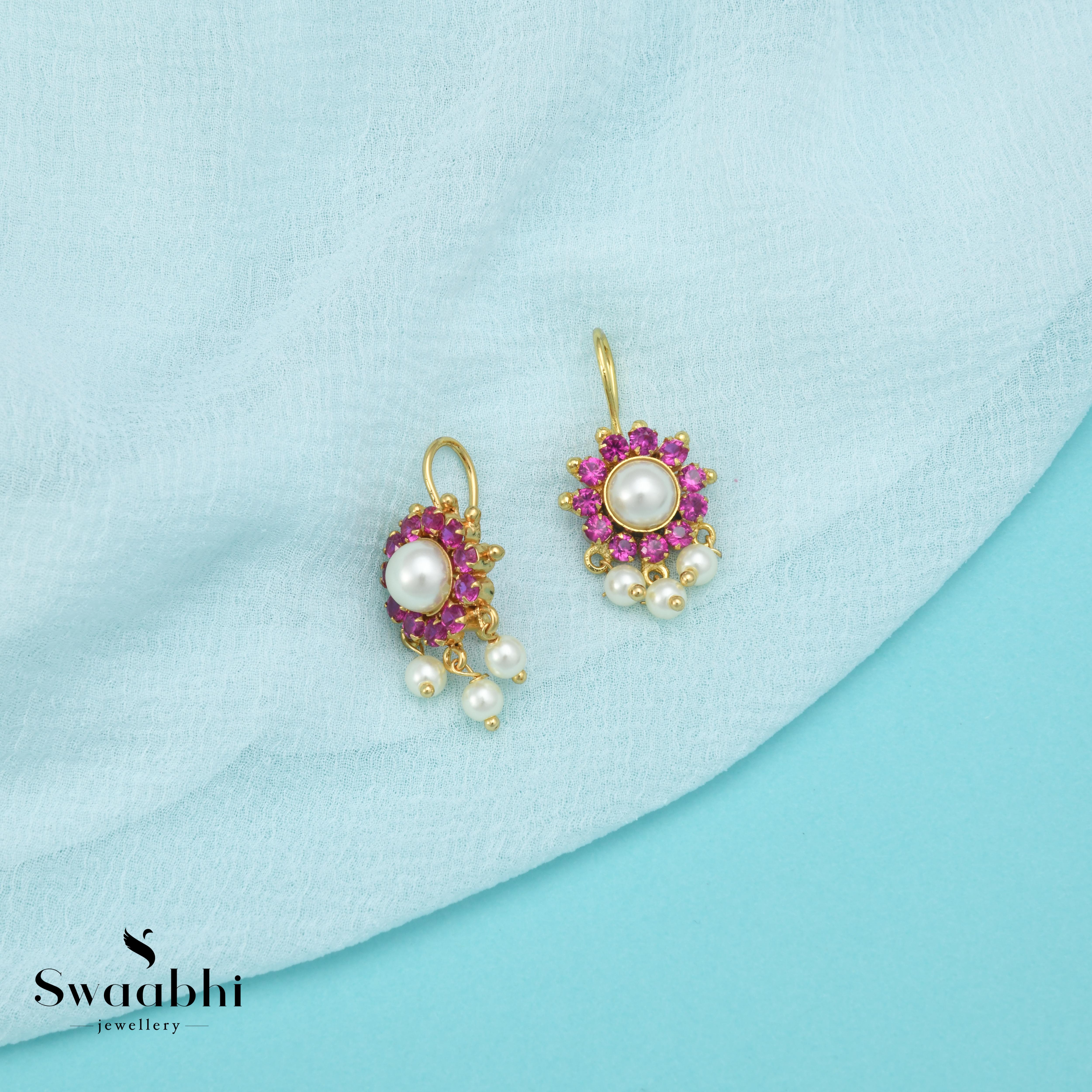 Pink Stone Pearl Bugadi