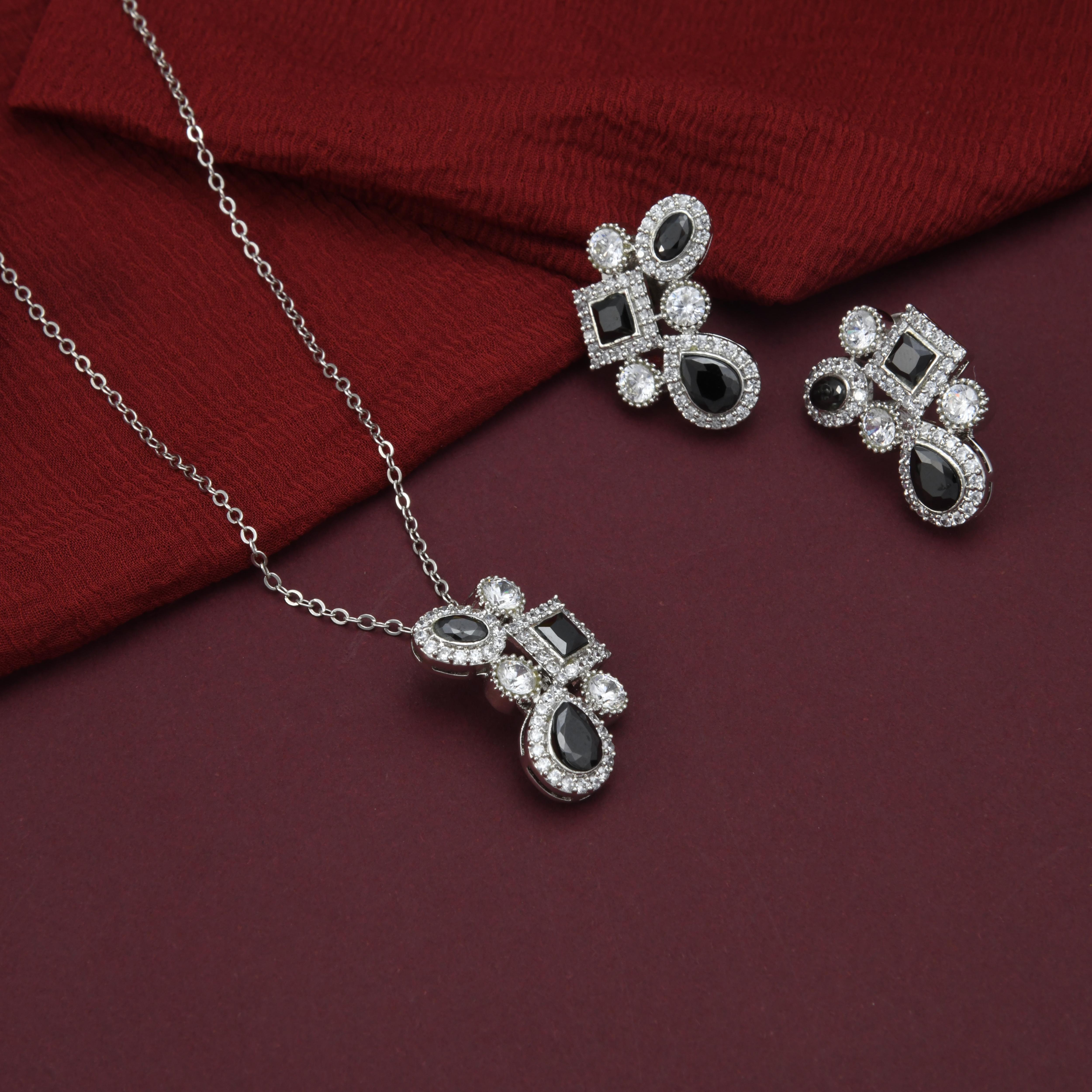 Nishka CZ Pendant Set