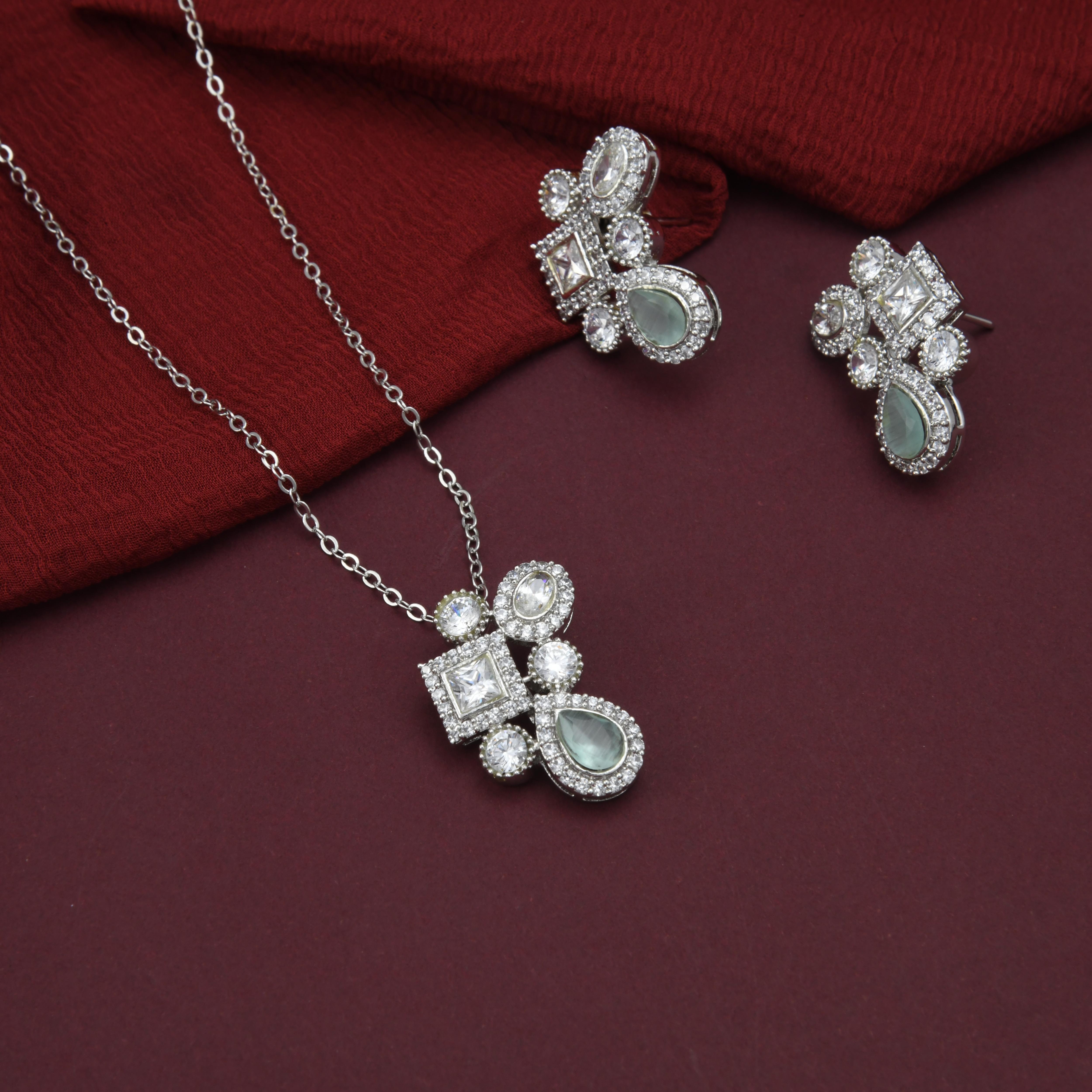 Nishka CZ Pendant Set