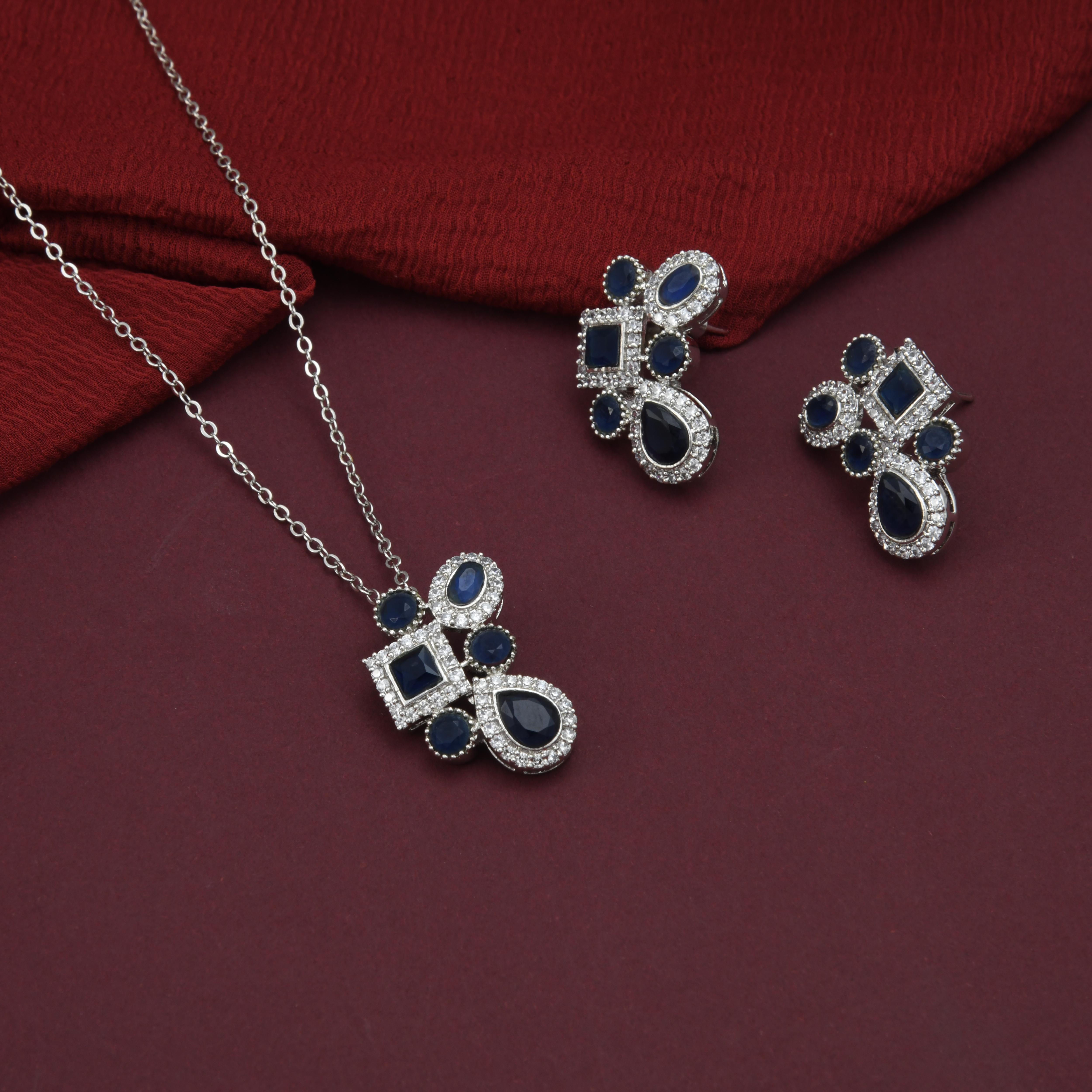 Nishka CZ Pendant Set