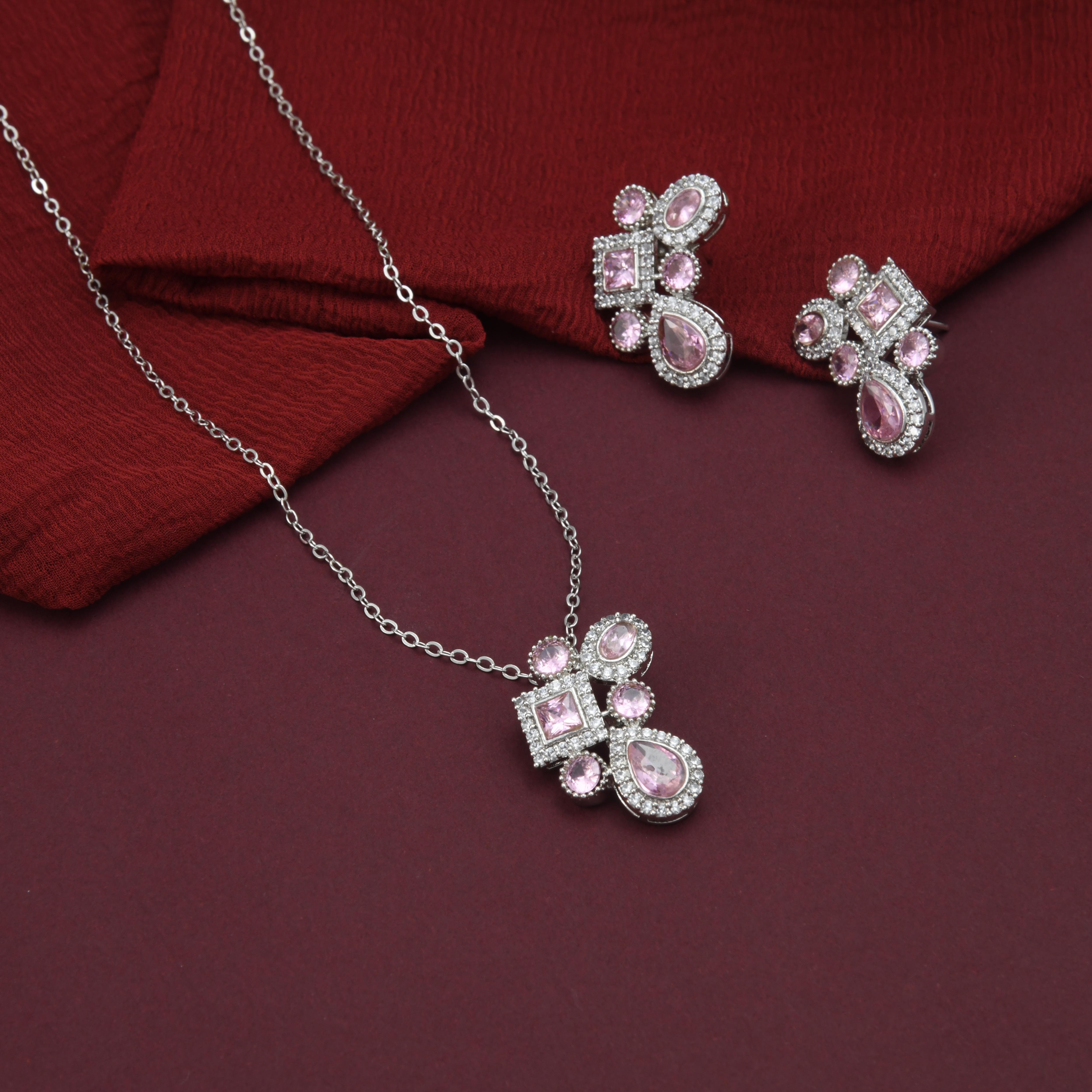 Nishka CZ Pendant Set