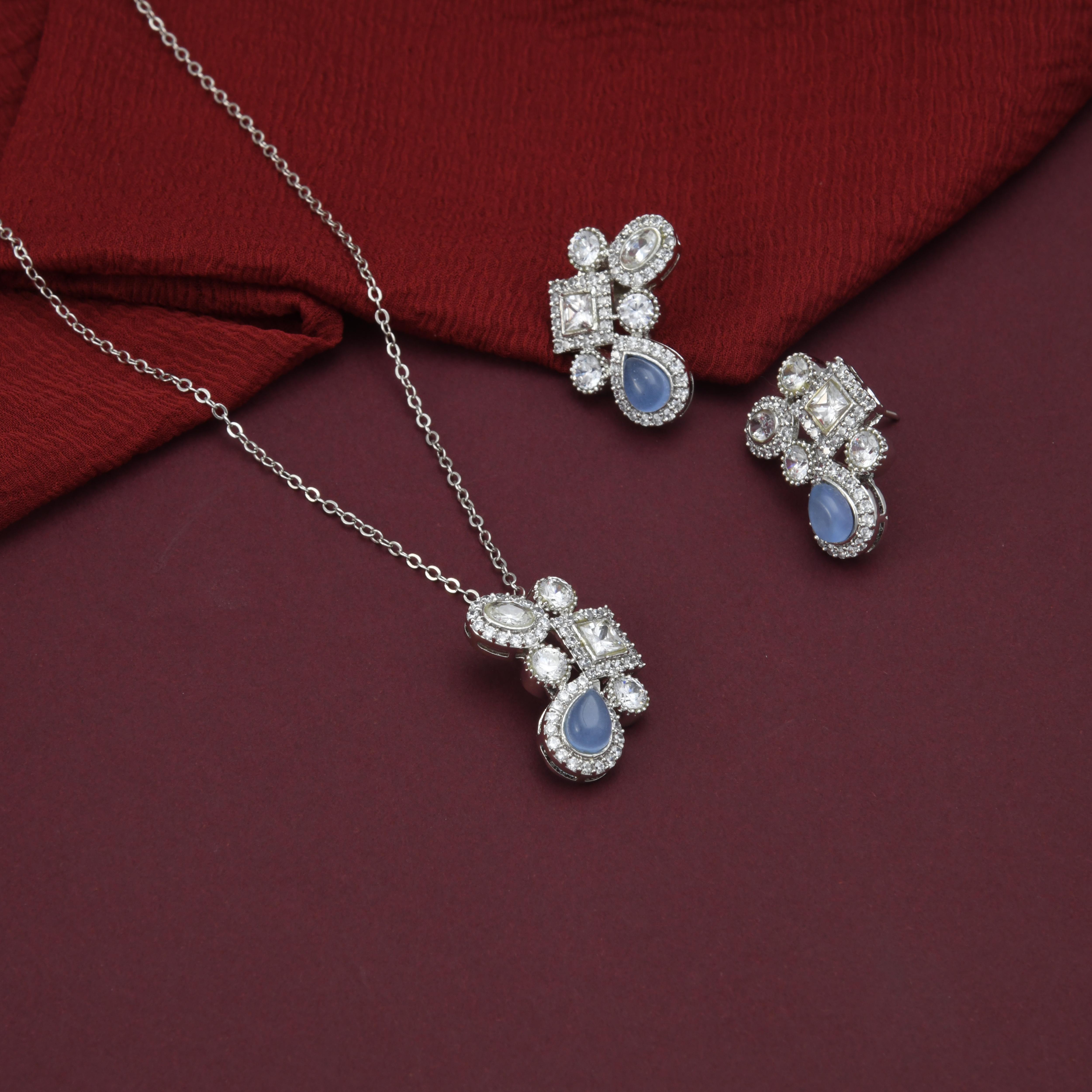 Nishka CZ Pendant Set