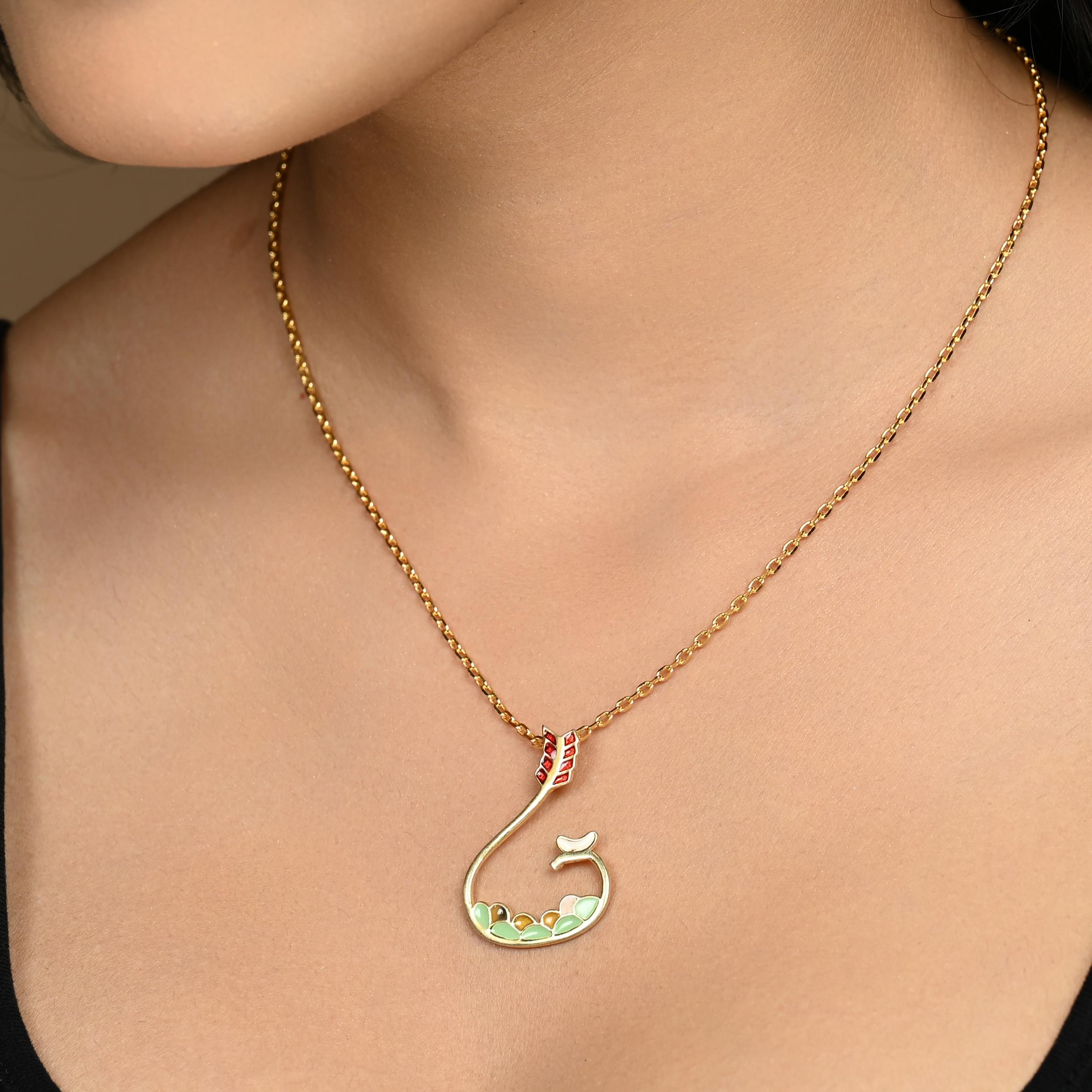 Cashew, Almond, Pista Spice Pendant Necklace