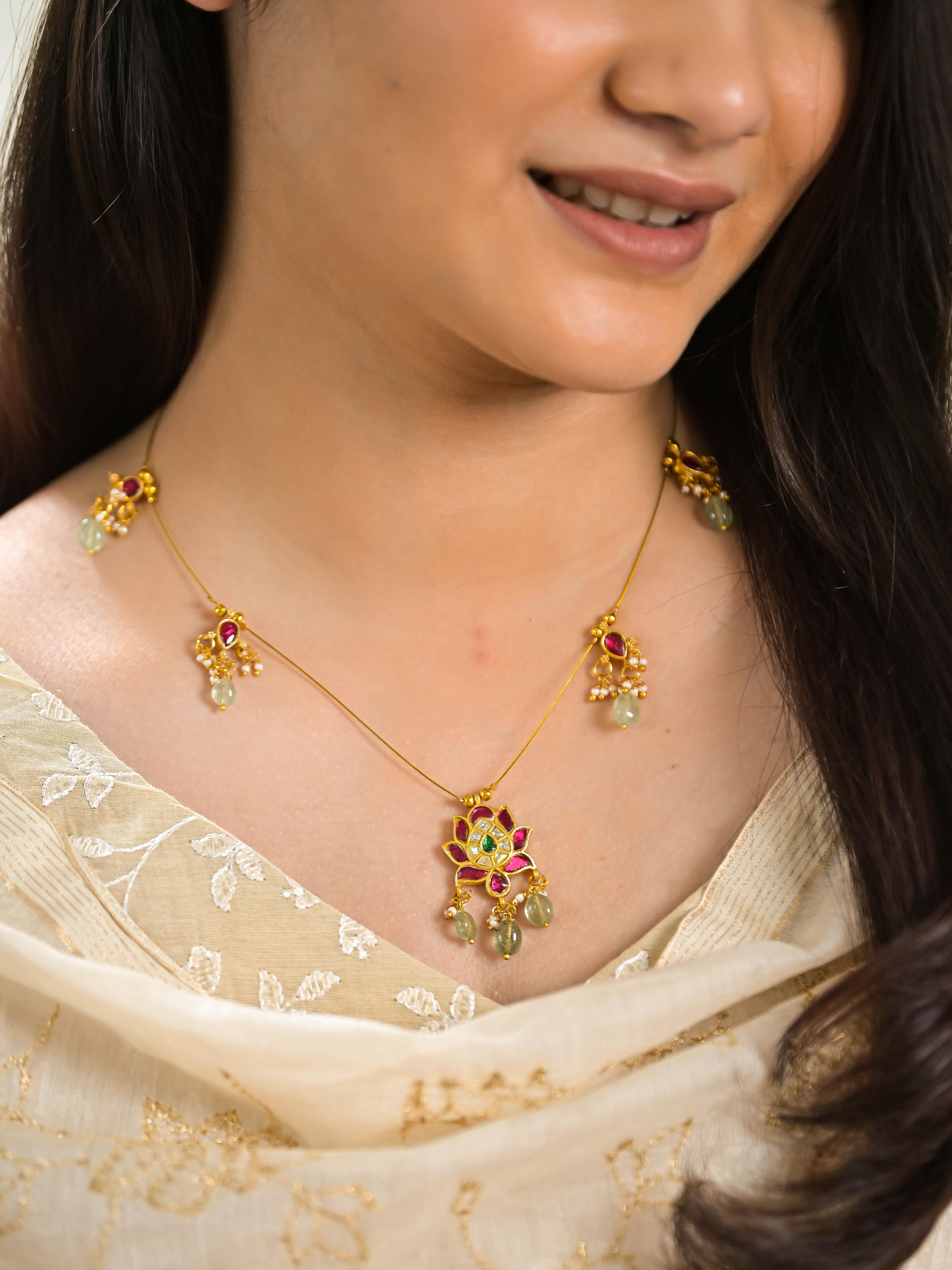 Neeraja Invisible Jadau Necklace