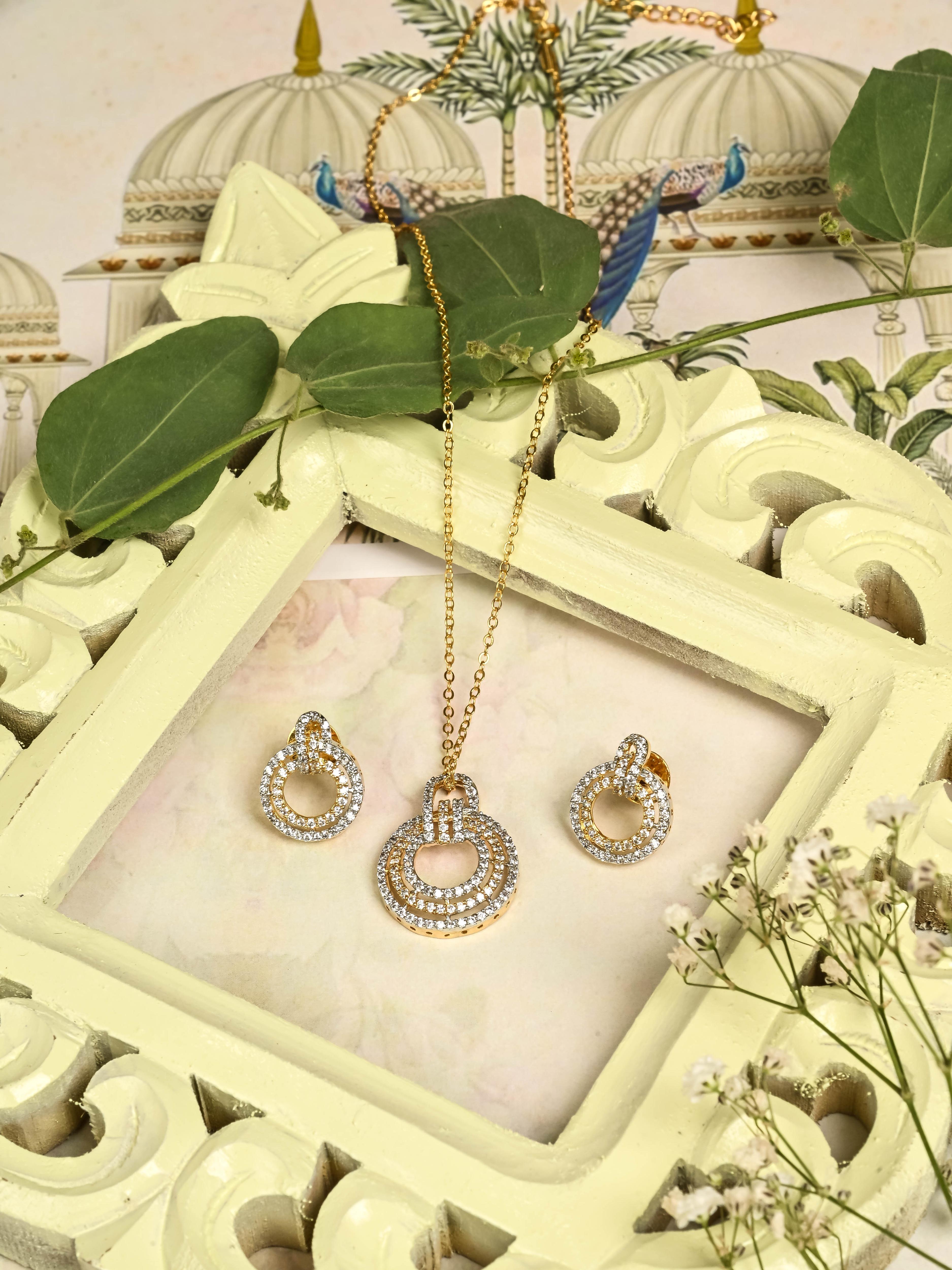 Ishika CZ Pendant Set