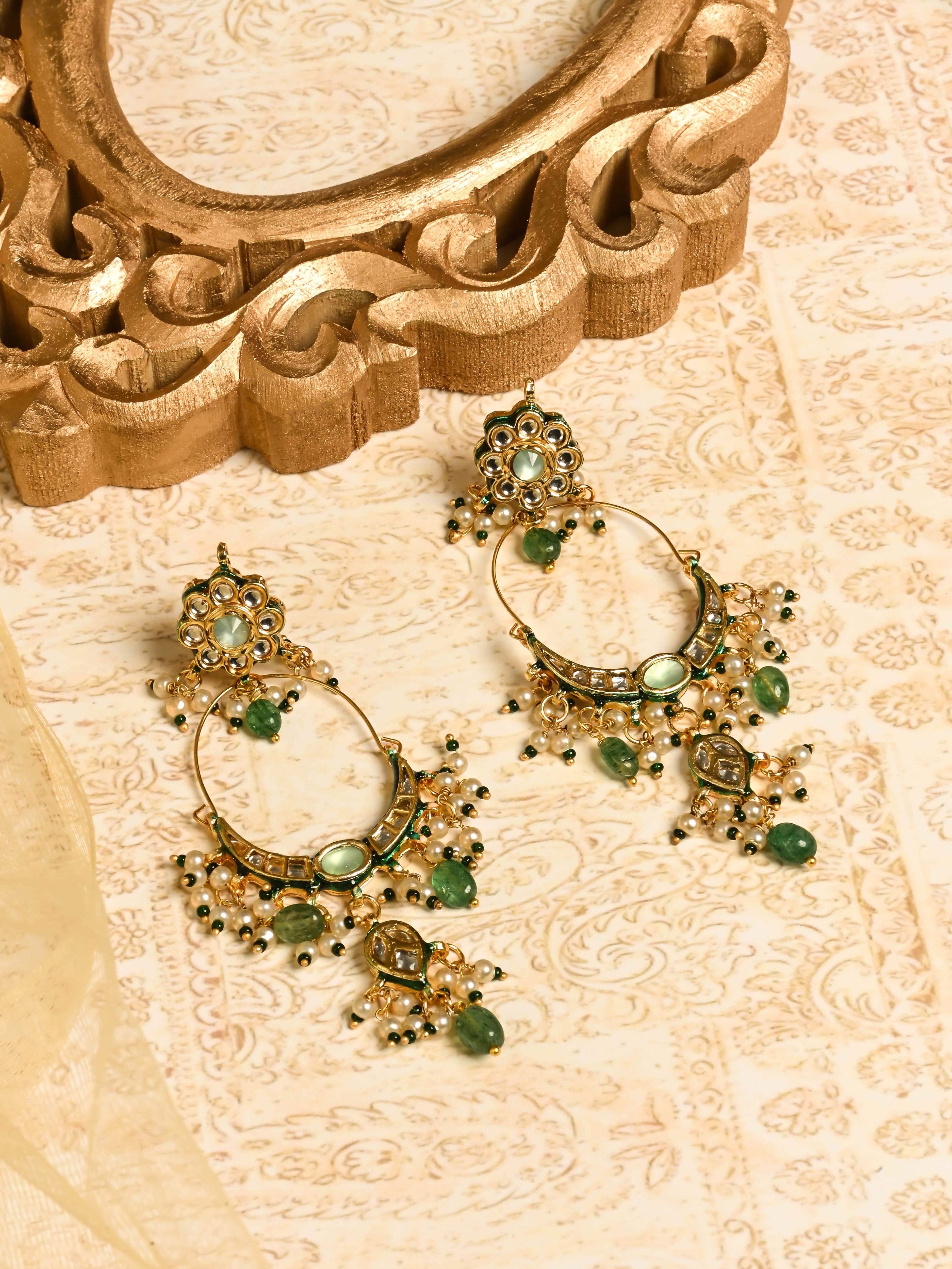 Aashi Kundan Earrings, Long