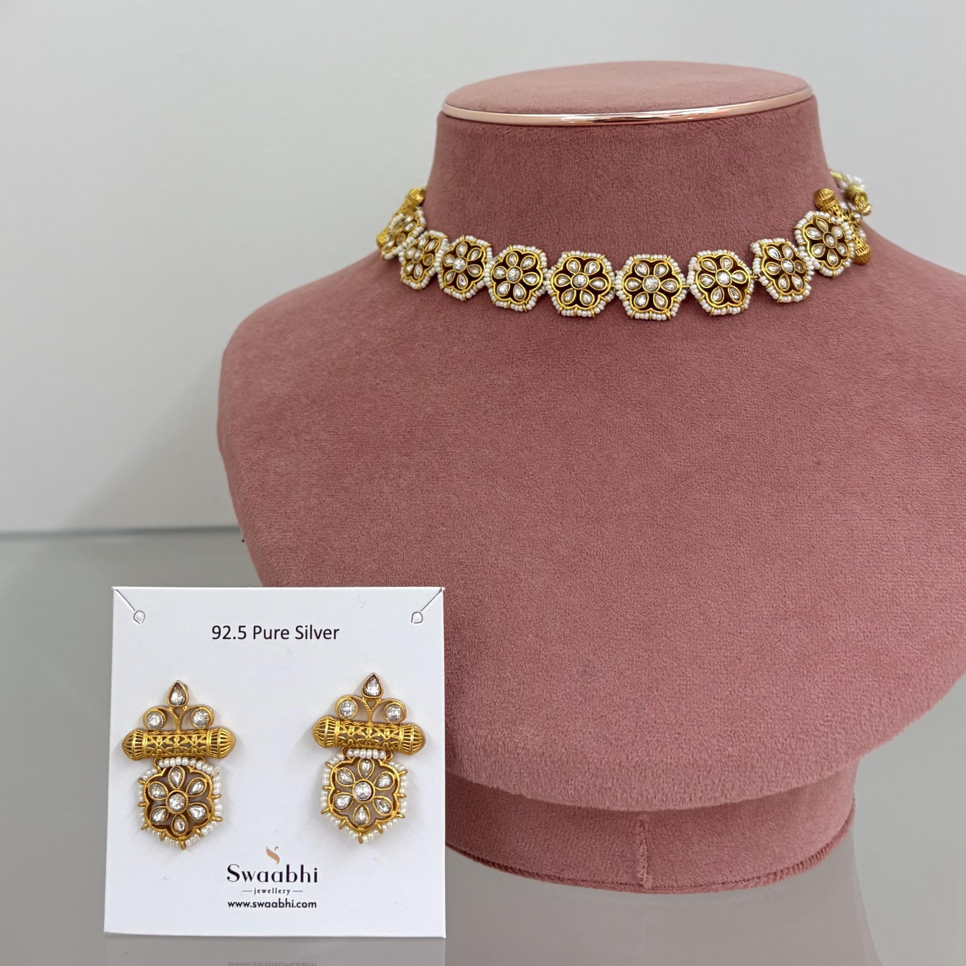 Dainty Flower Motif Necklace | 925 Pure Silver