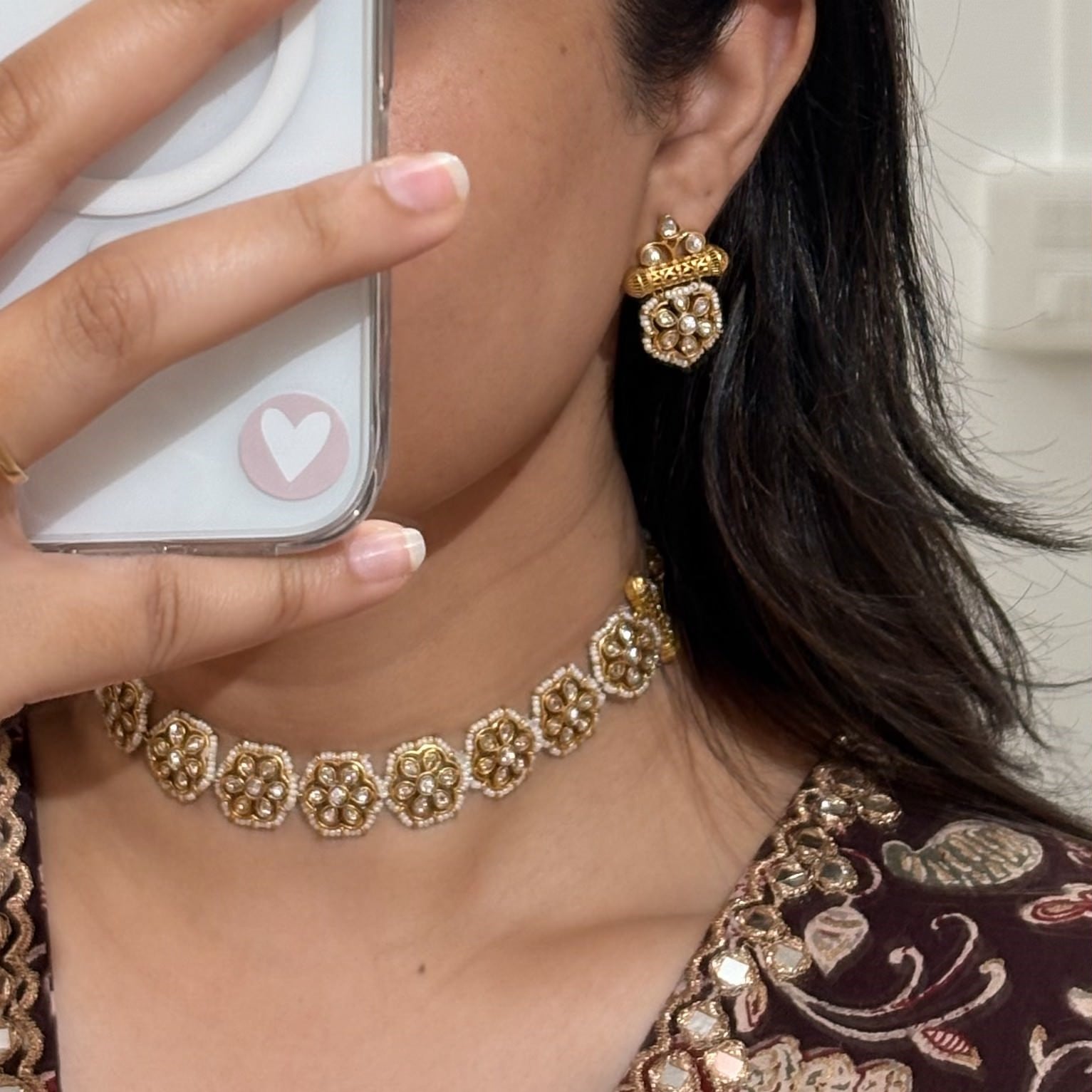 Dainty Flower Motif Necklace | 925 Pure Silver