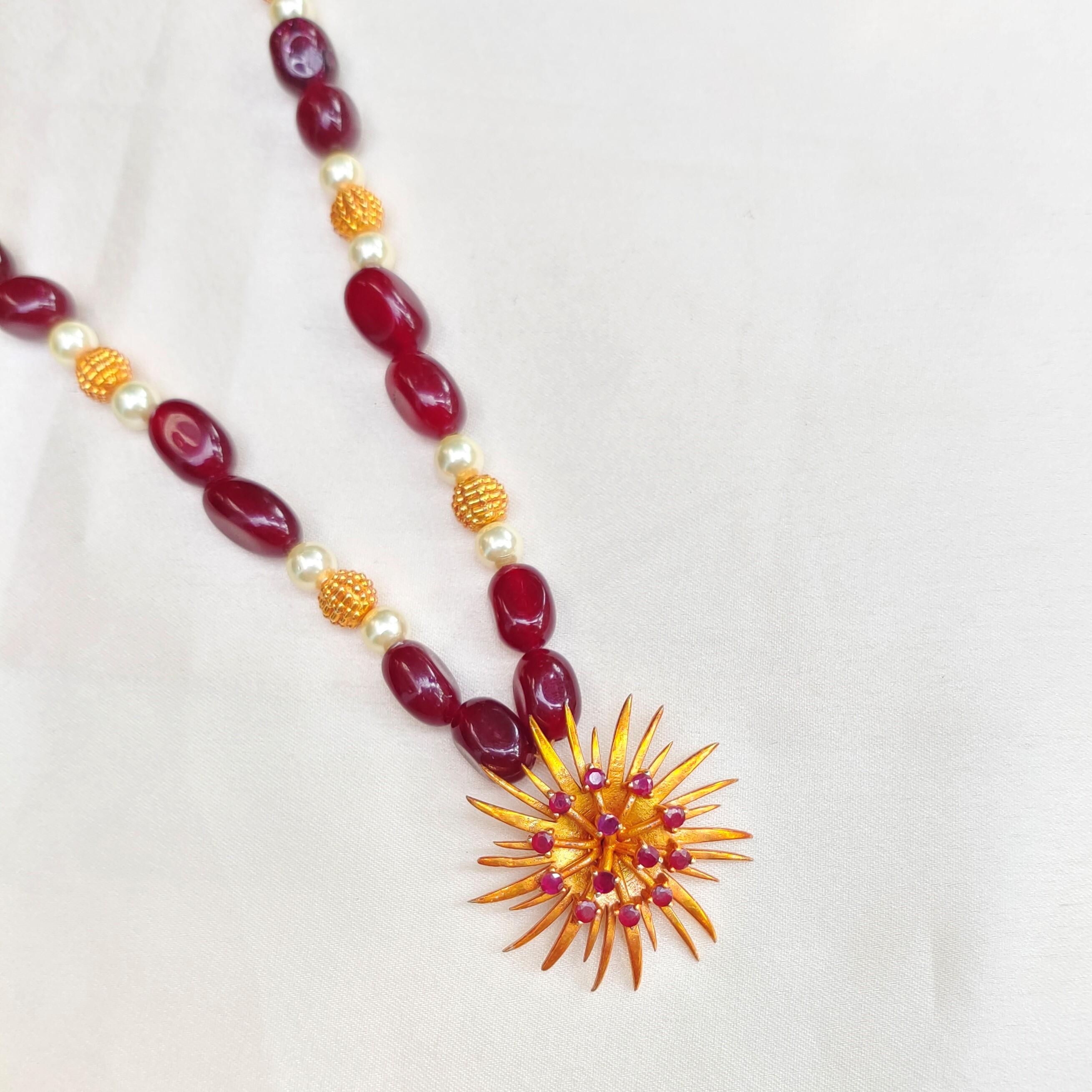 Nagarmotha Pendant Beads Necklace