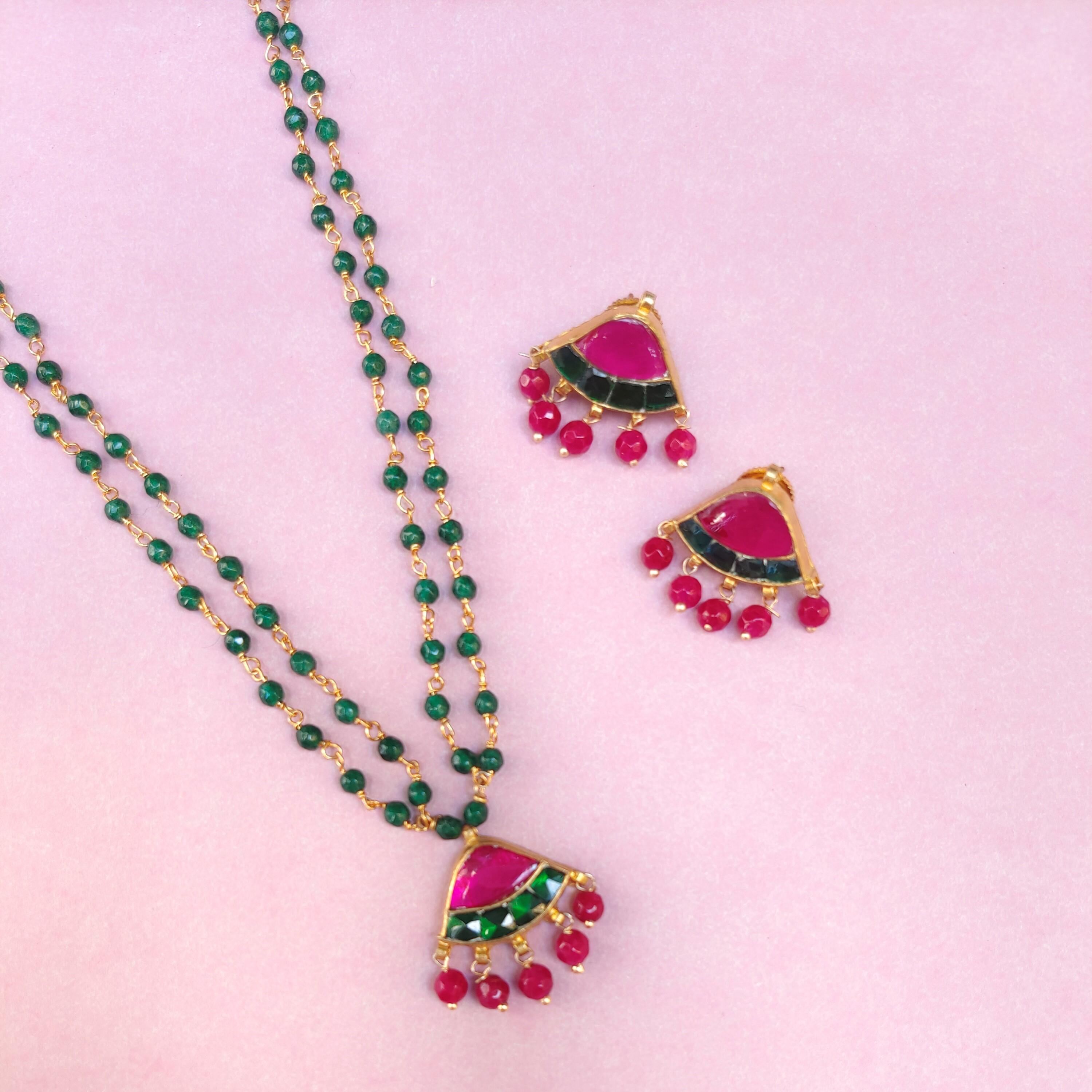 Jia Dainty Jadau Necklace