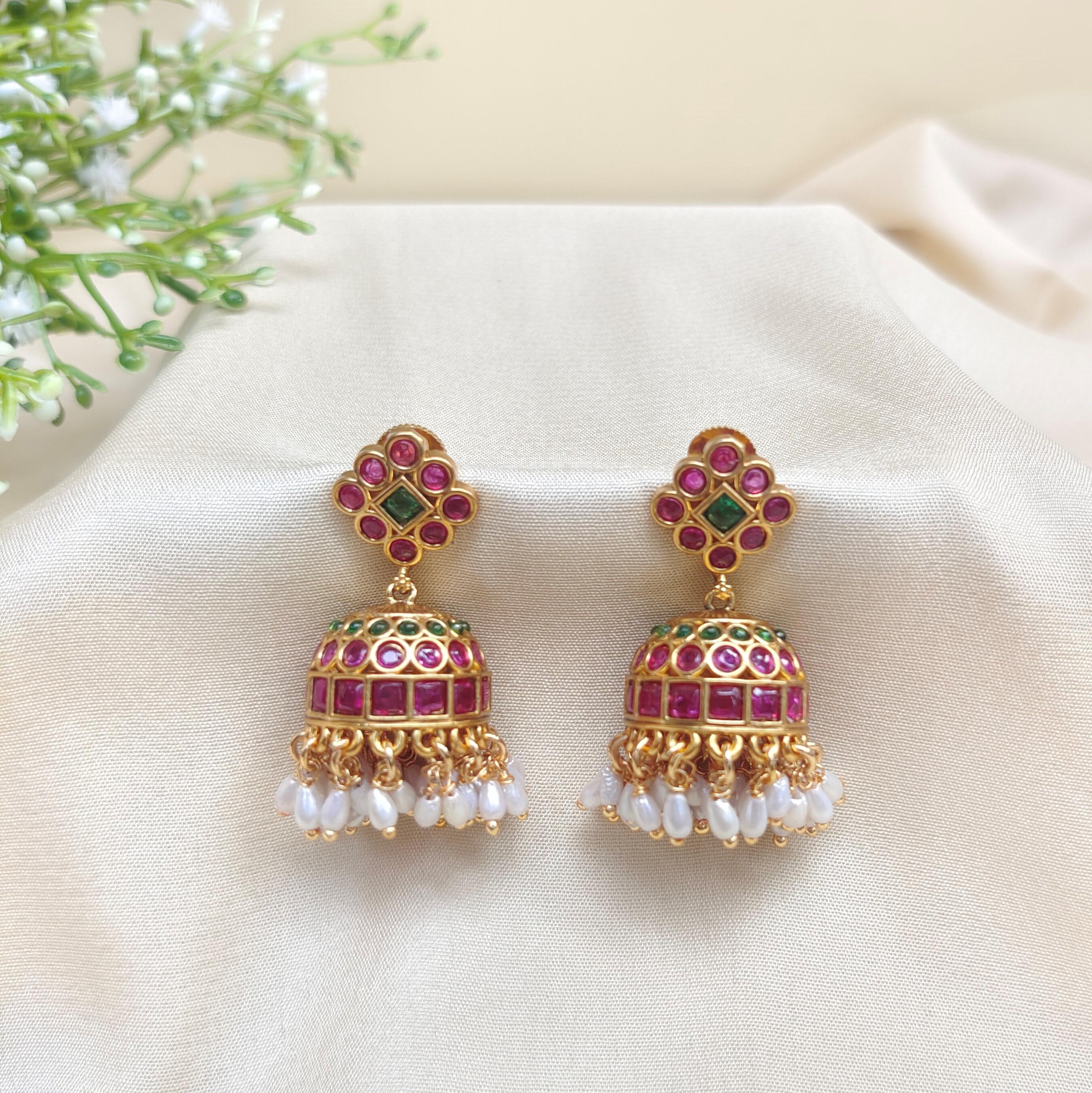 Janaki Temple Jhumka Earrings