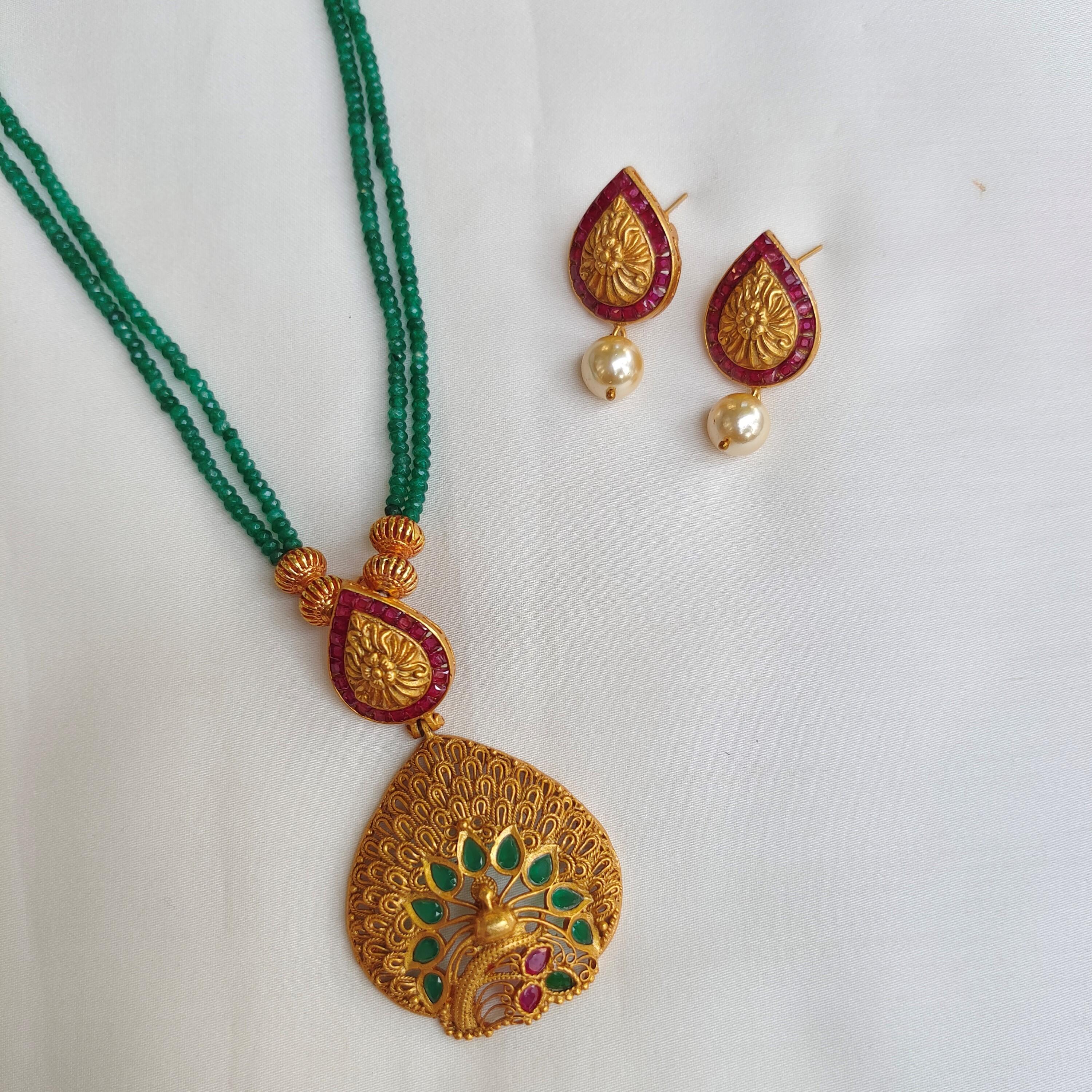 Sanvi Temple Necklace Set