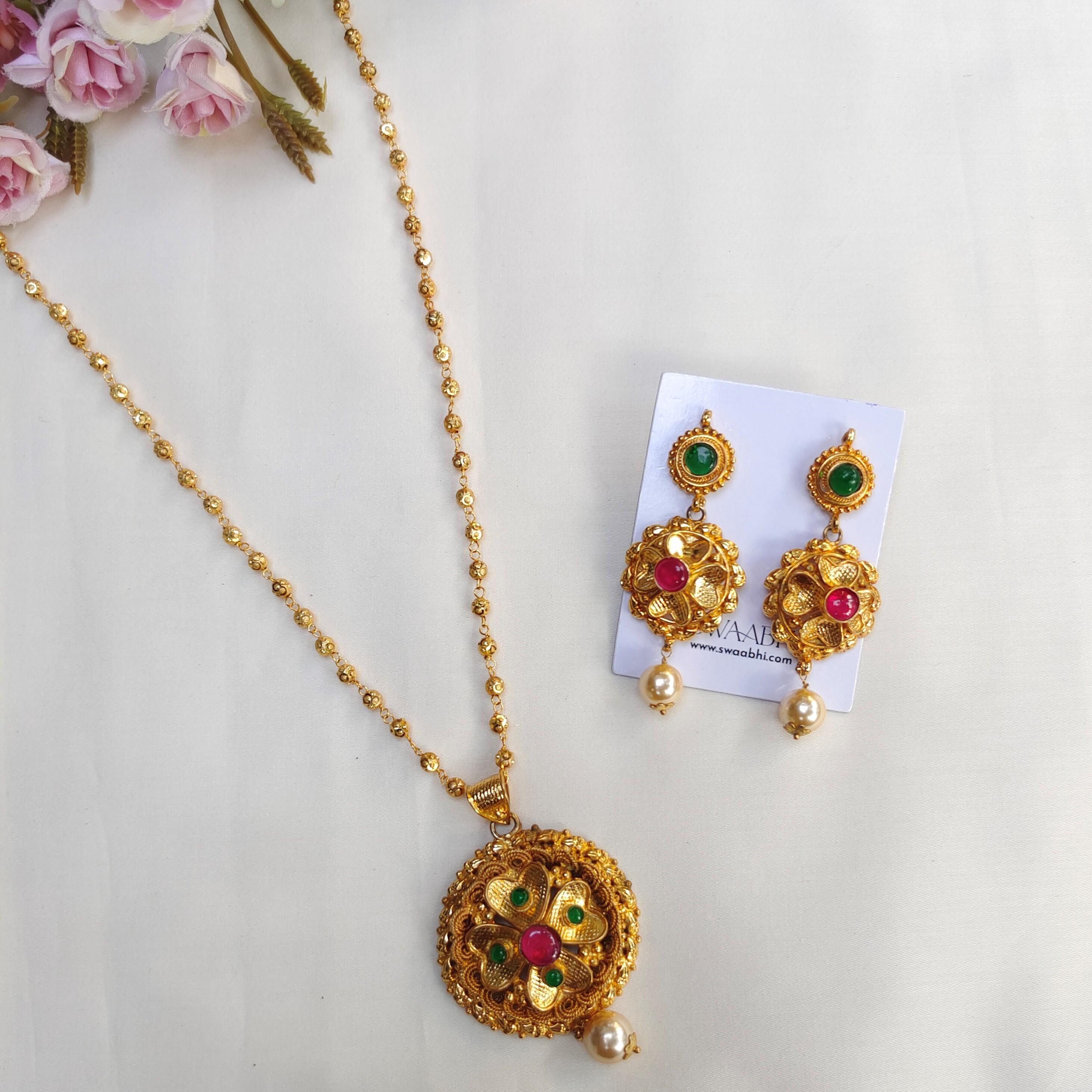Chitra Temple Necklace Set