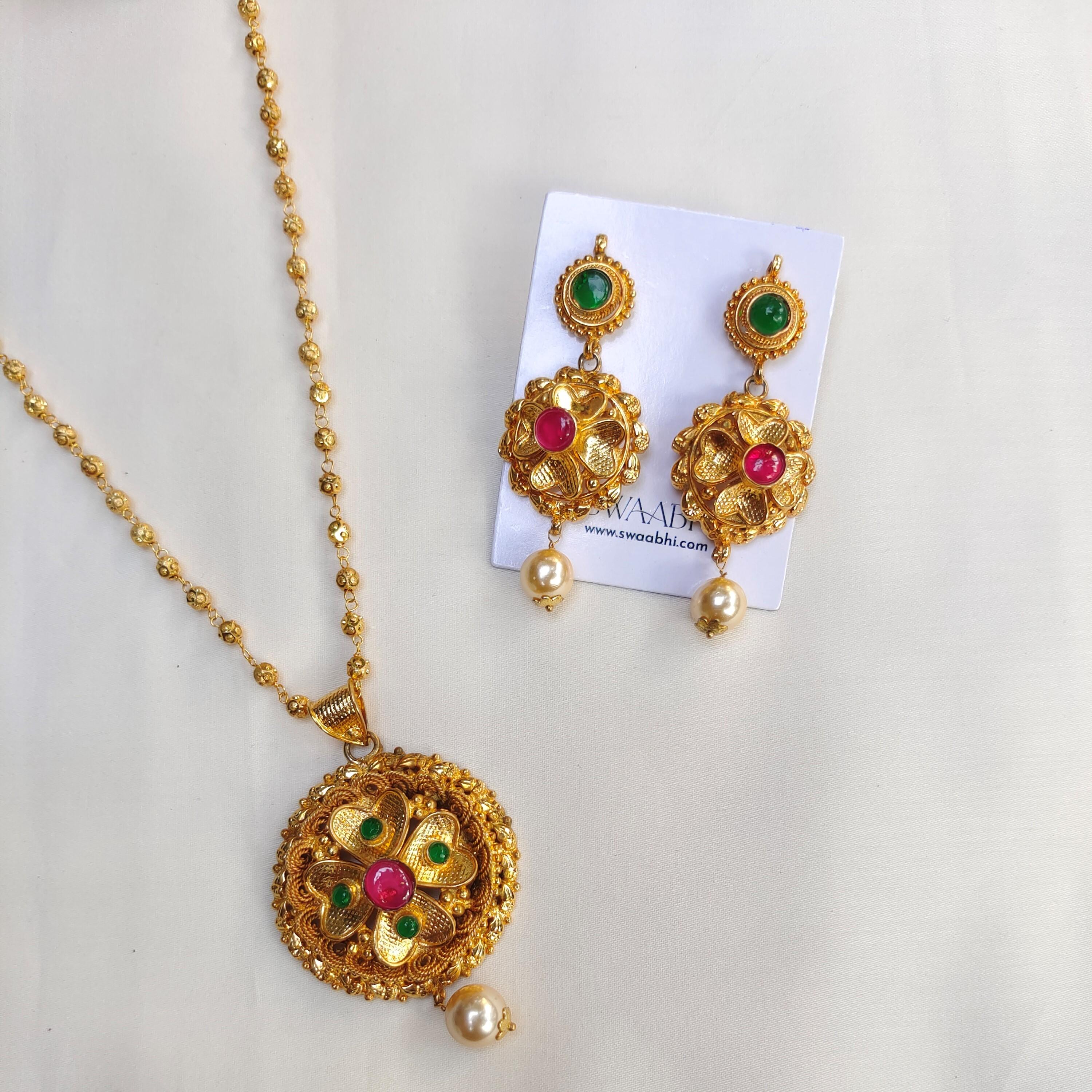 Chitra Temple Necklace Set