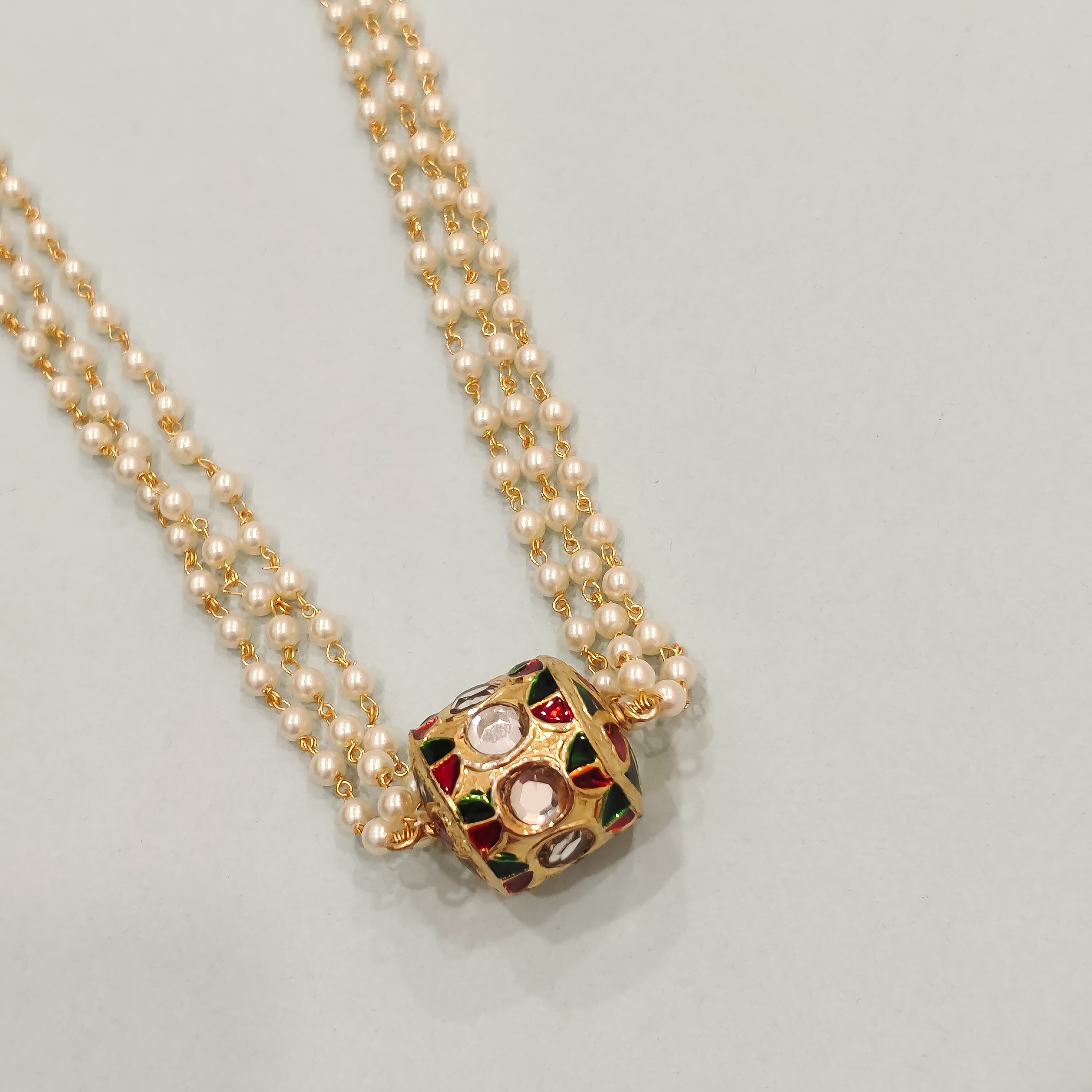 Prita Jadau Pearl Necklace