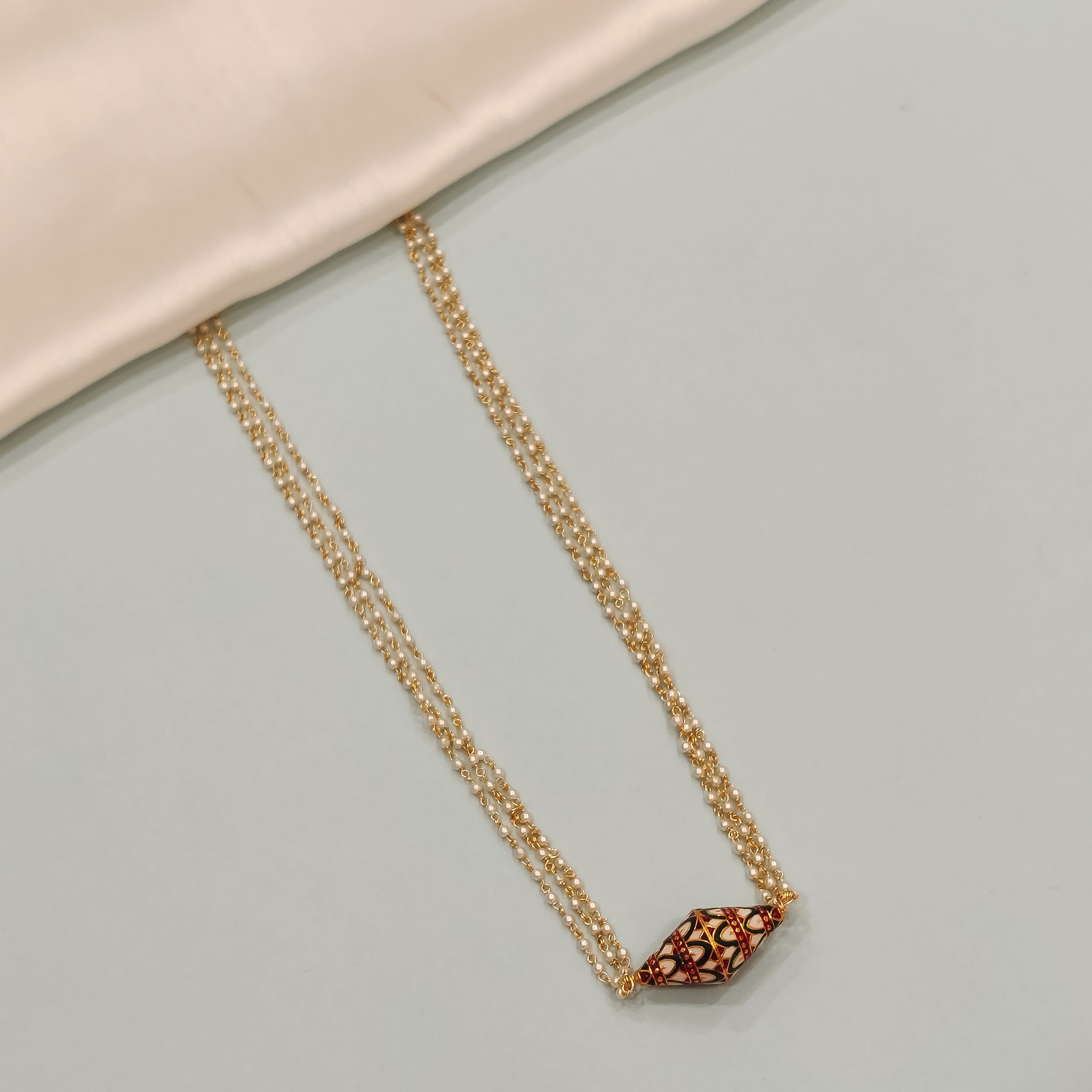 Tara Beaded Jadau Pearl Necklace