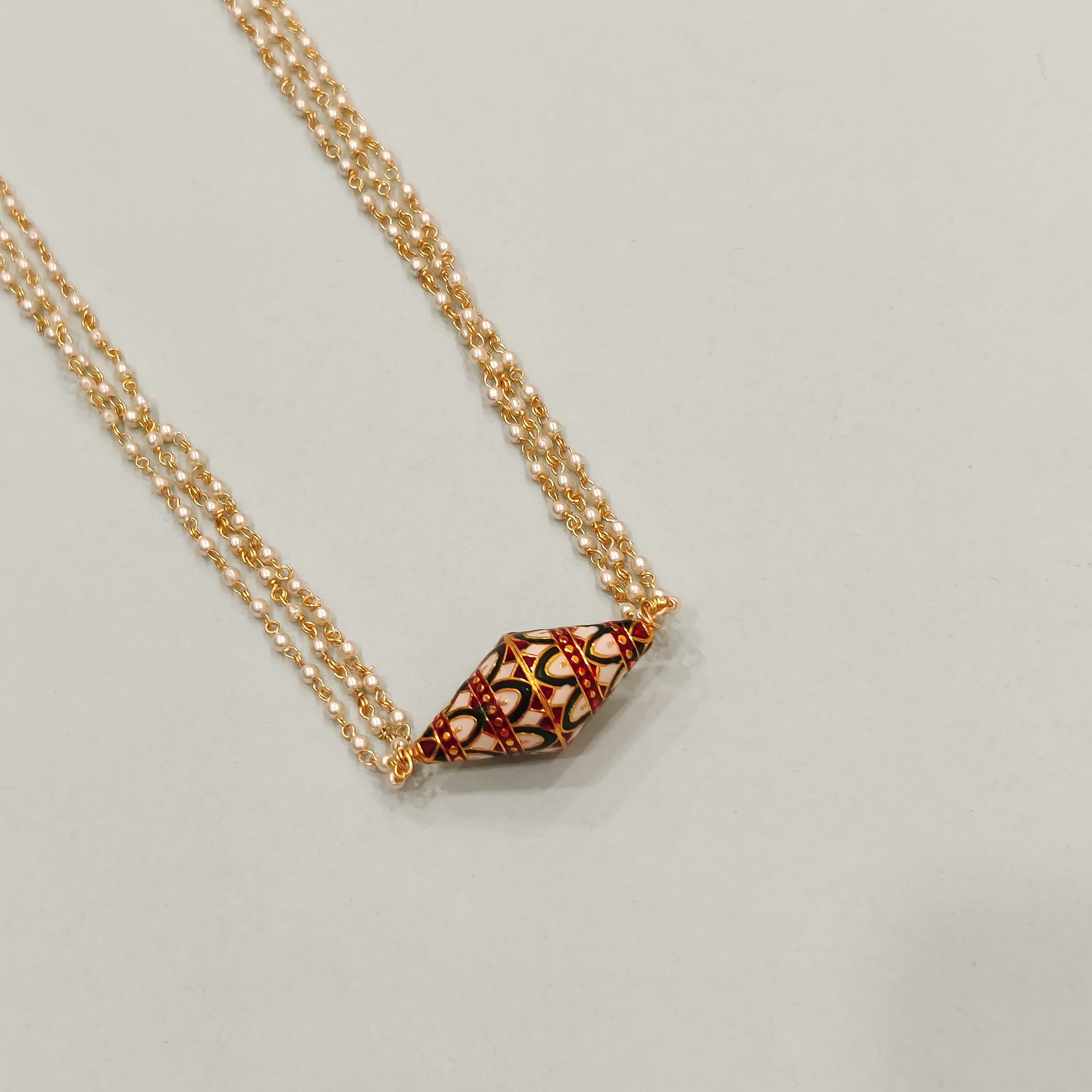 Tara Beaded Jadau Pearl Necklace