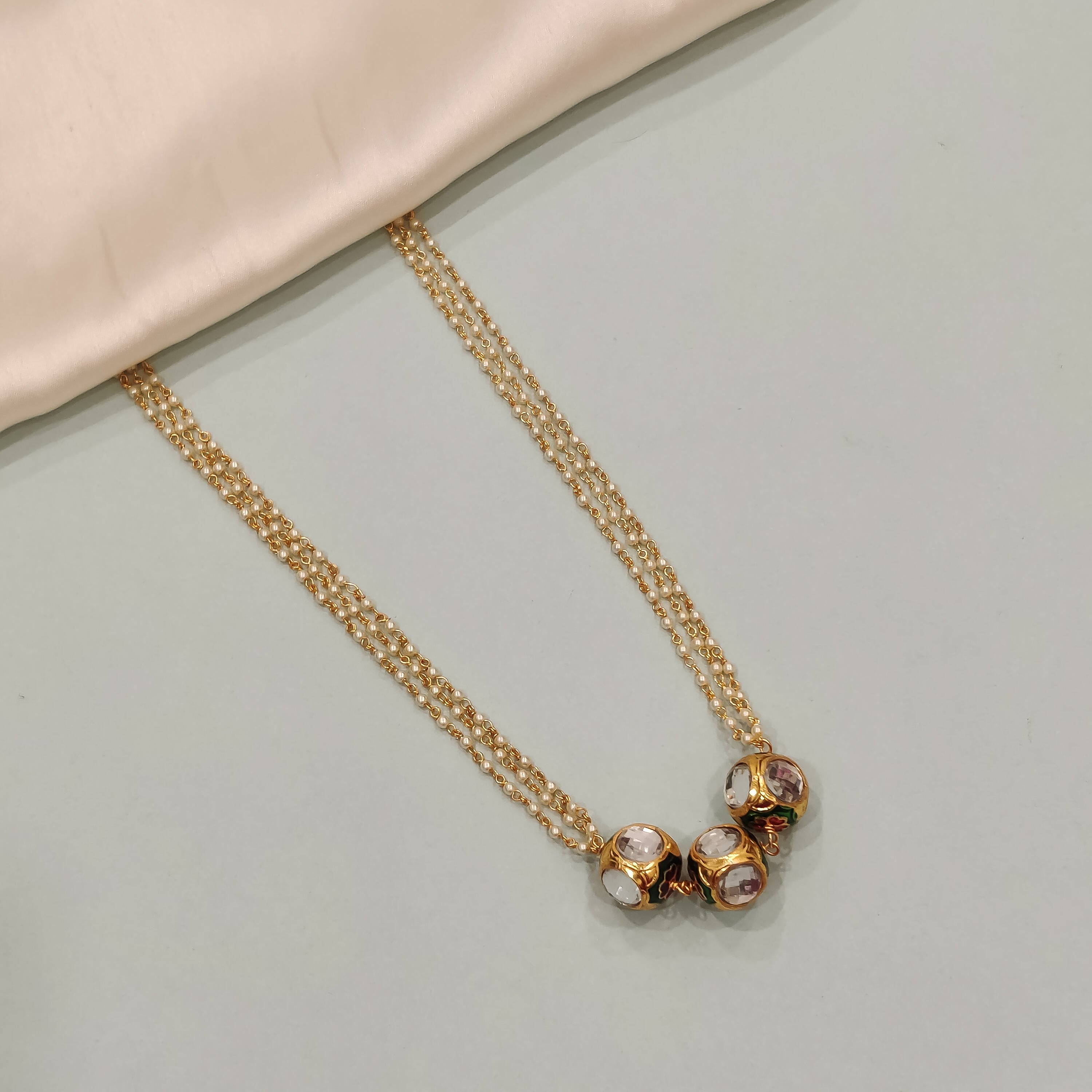Shubha Beaded Jadau Pearl Necklace
