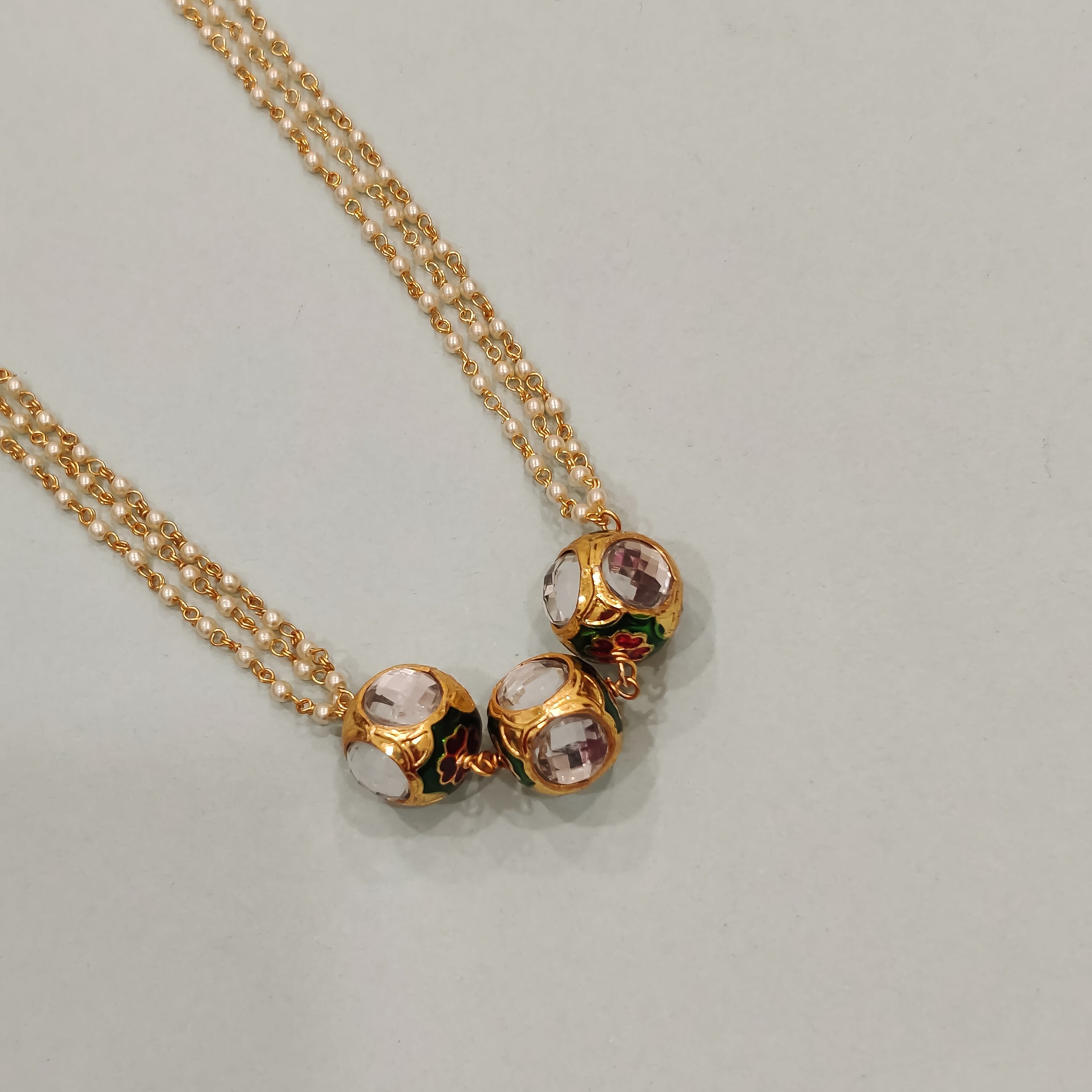 Shubha Beaded Jadau Pearl Necklace