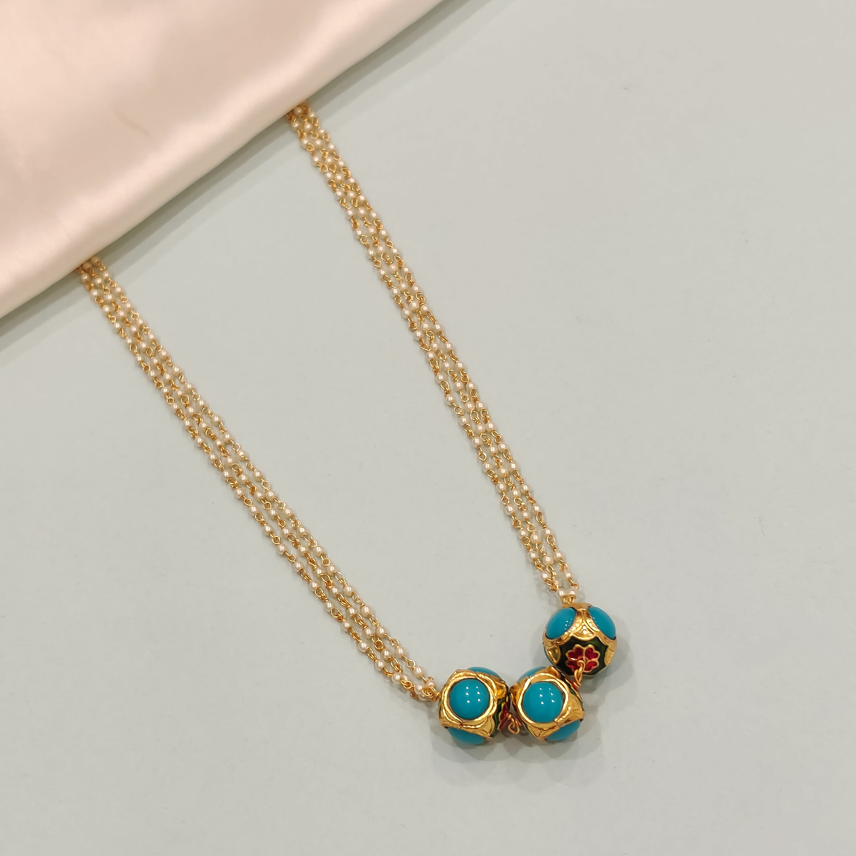 Shubha Beaded Jadau Pearl Necklace