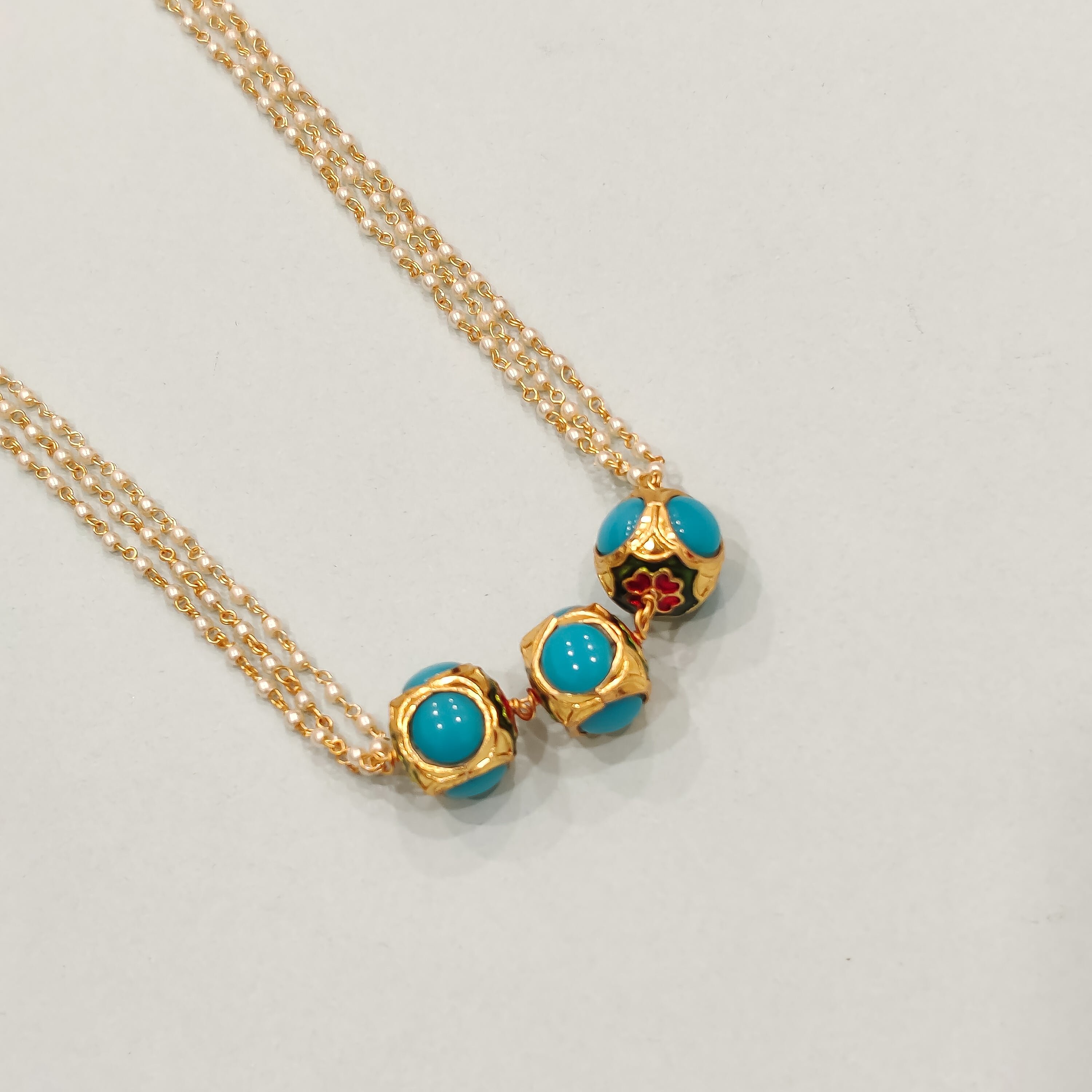 Shubha Beaded Jadau Pearl Necklace