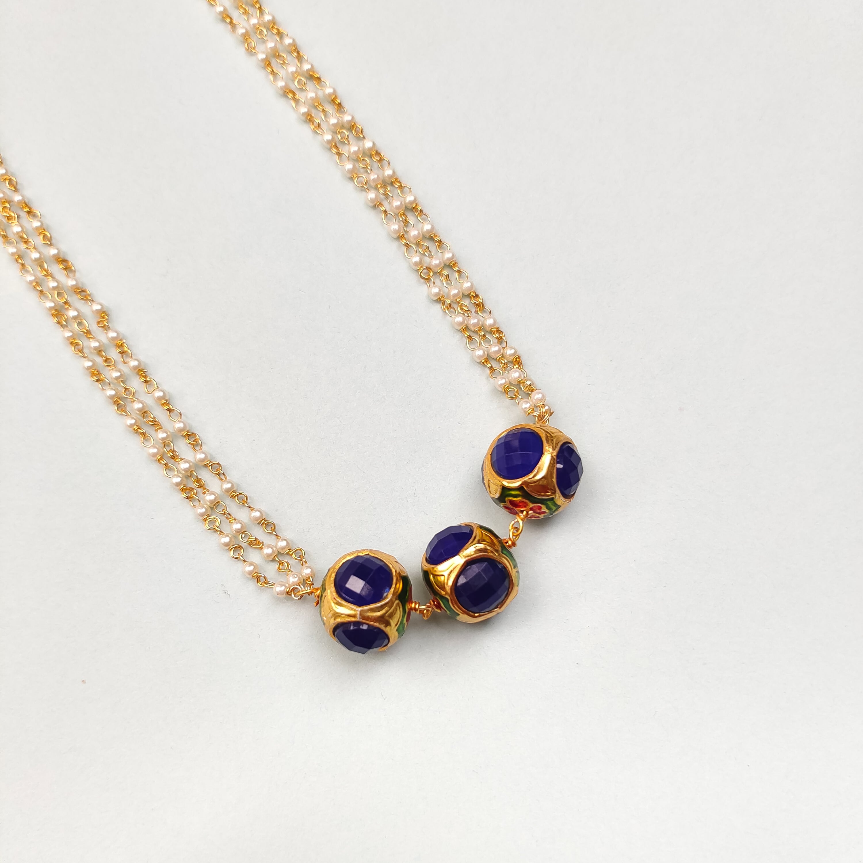 Shubha Beaded Jadau Pearl Necklace