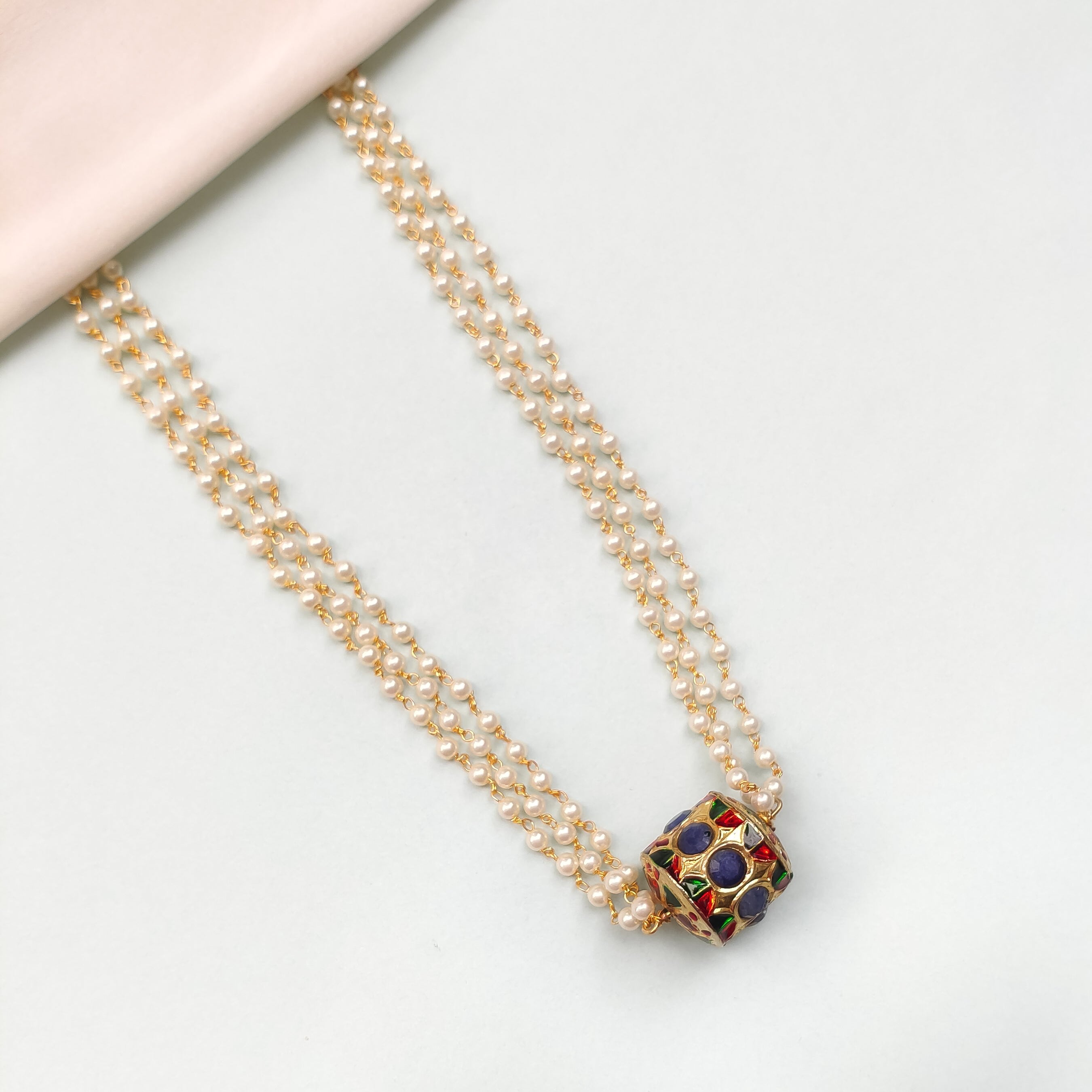 Prita Jadau Pearl Necklace