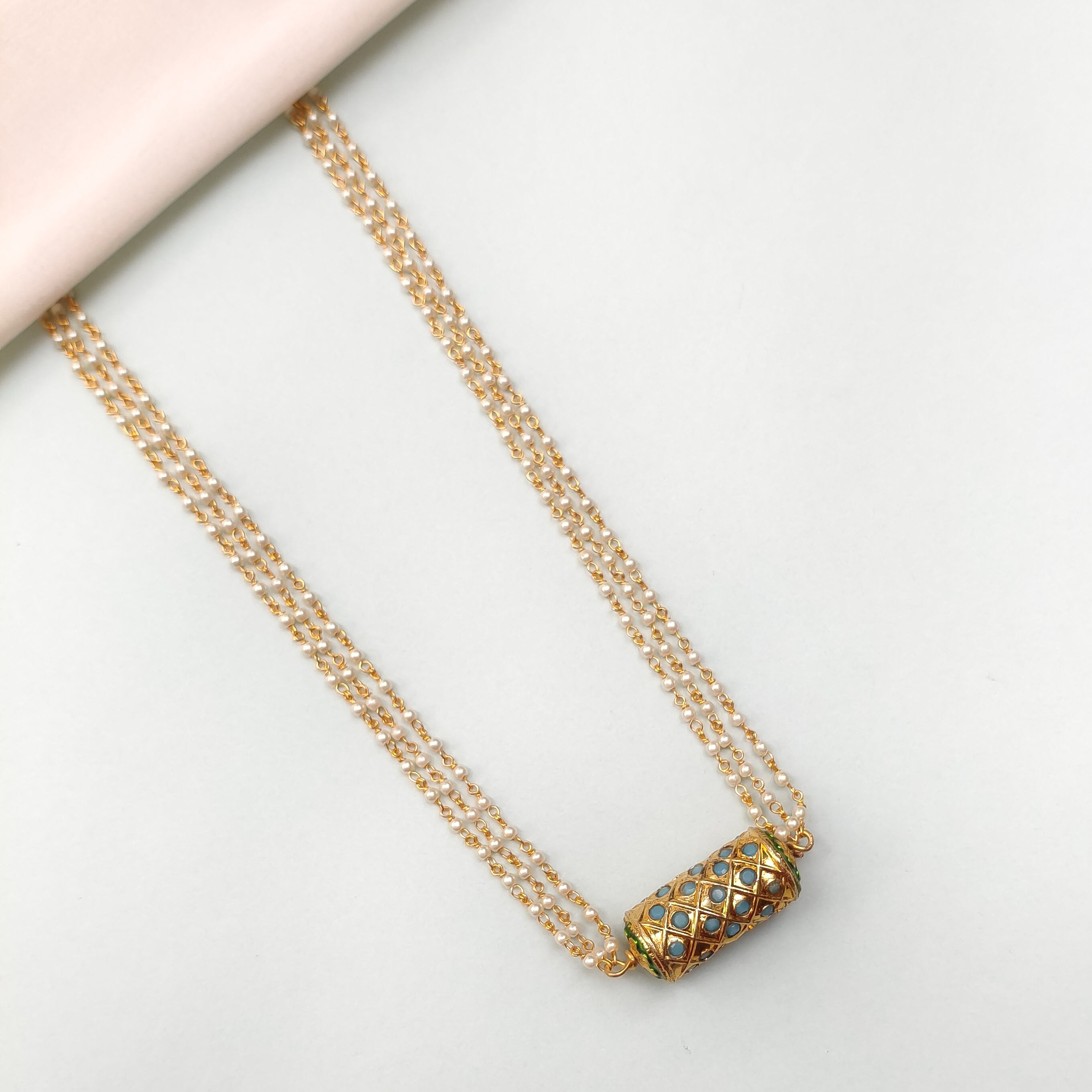 Tanvi Beaded Jadau Pearl Necklace
