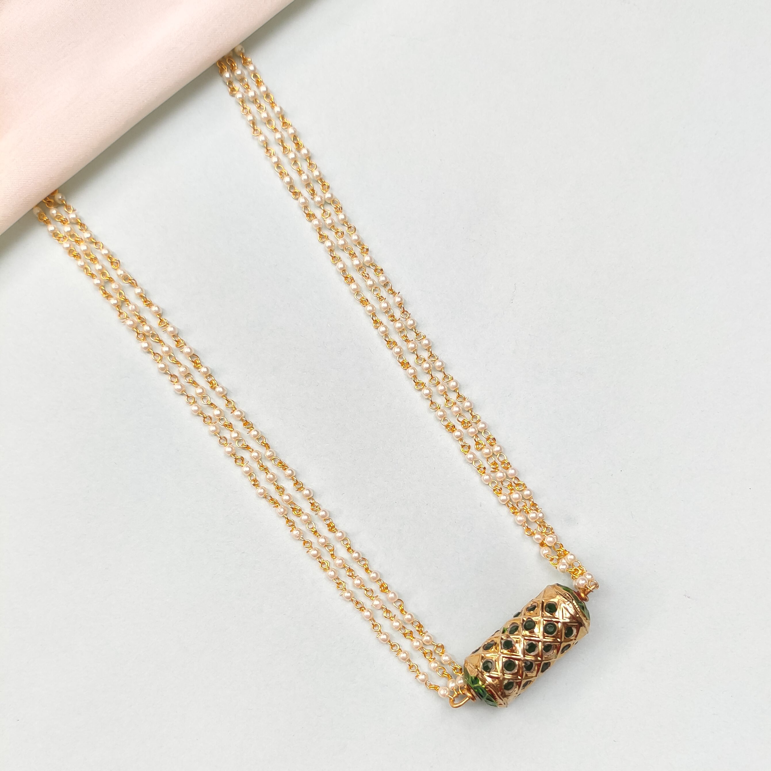 Tanvi Beaded Jadau Pearl Necklace