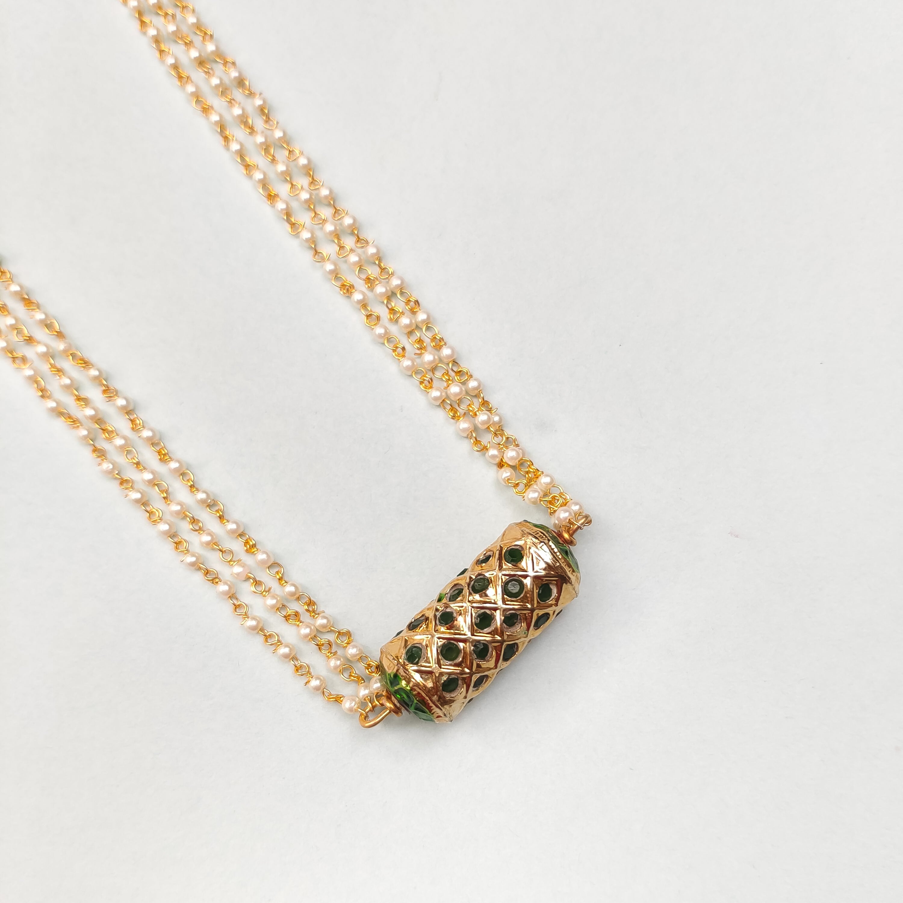 Tanvi Beaded Jadau Pearl Necklace