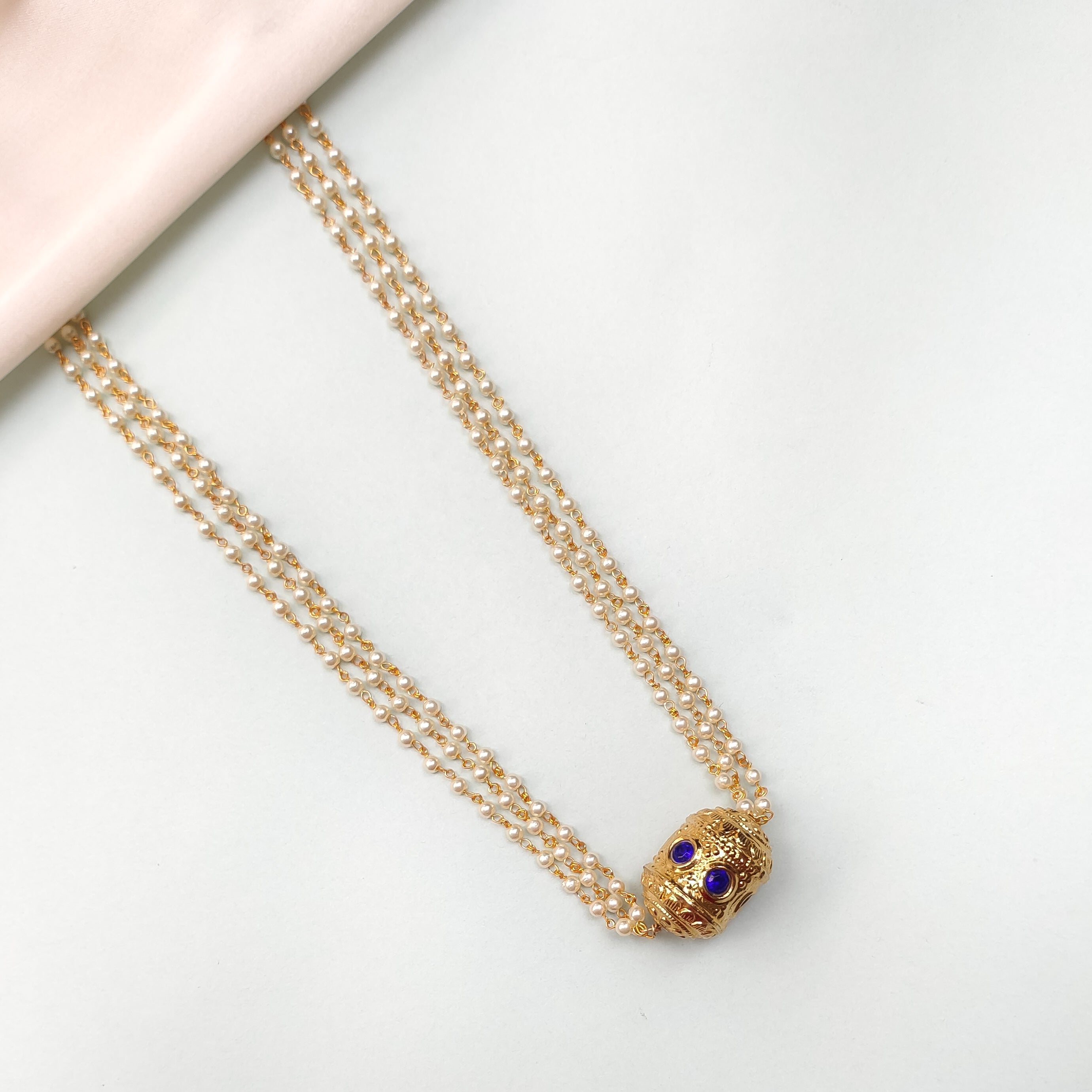 Sharvani Beaded Jadau Pearl Necklace