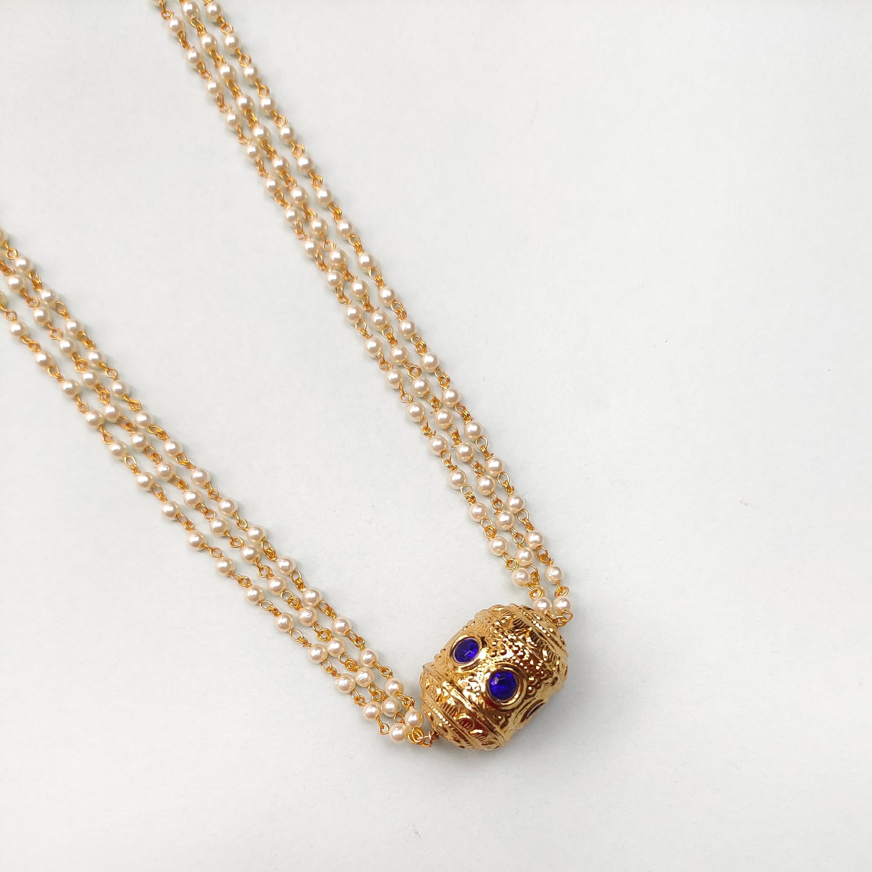 Sharvani Beaded Jadau Pearl Necklace