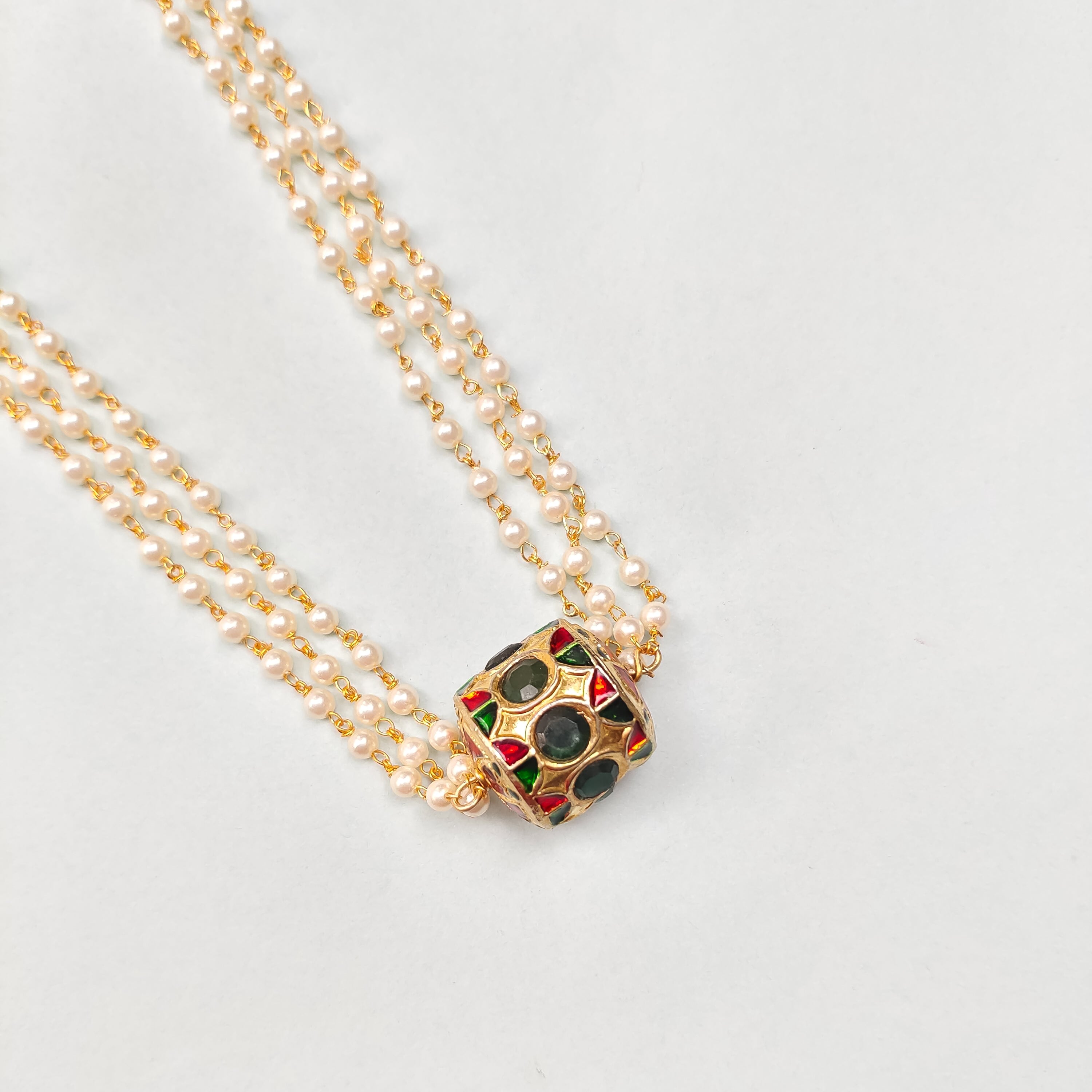 Prita Jadau Pearl Necklace