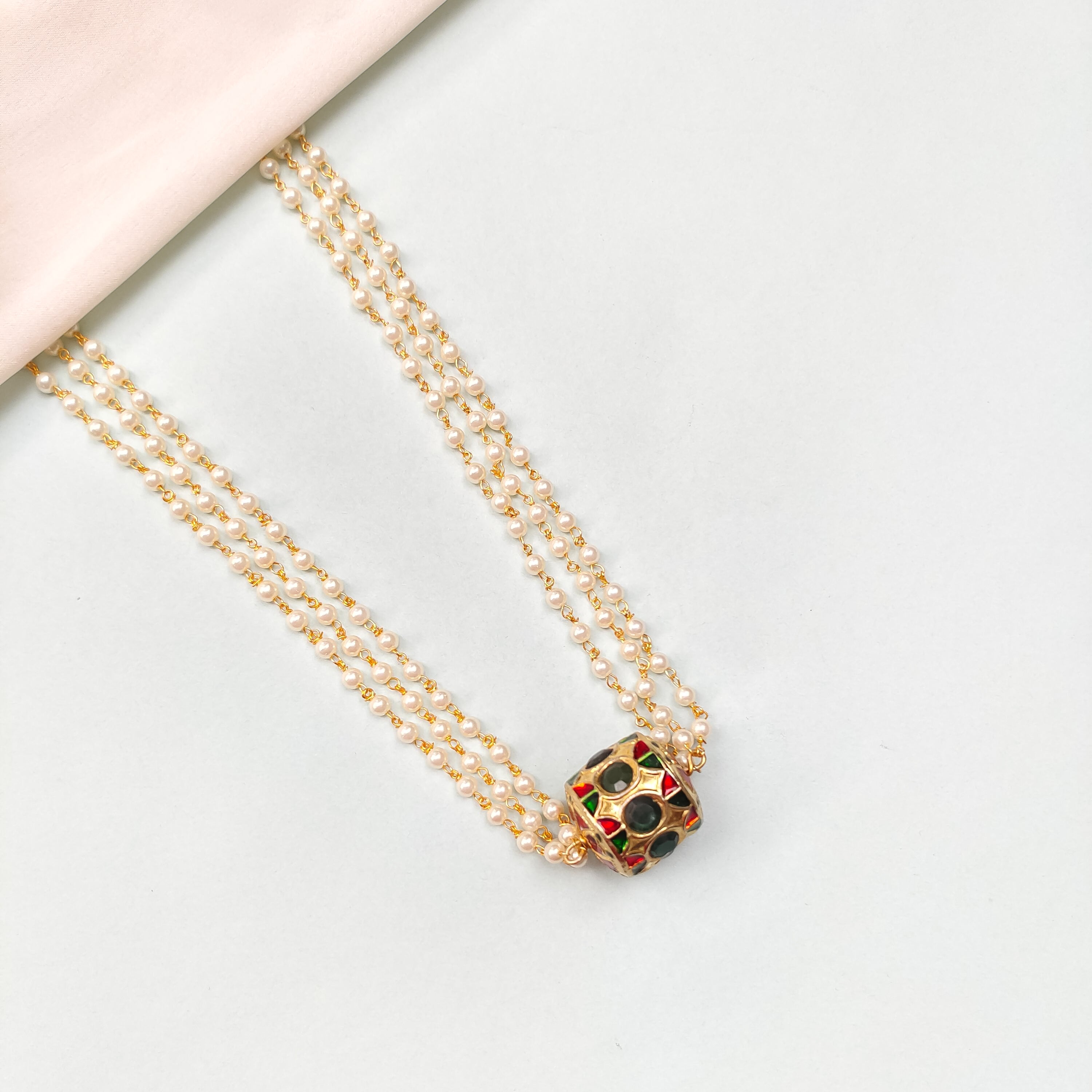 Prita Jadau Pearl Necklace