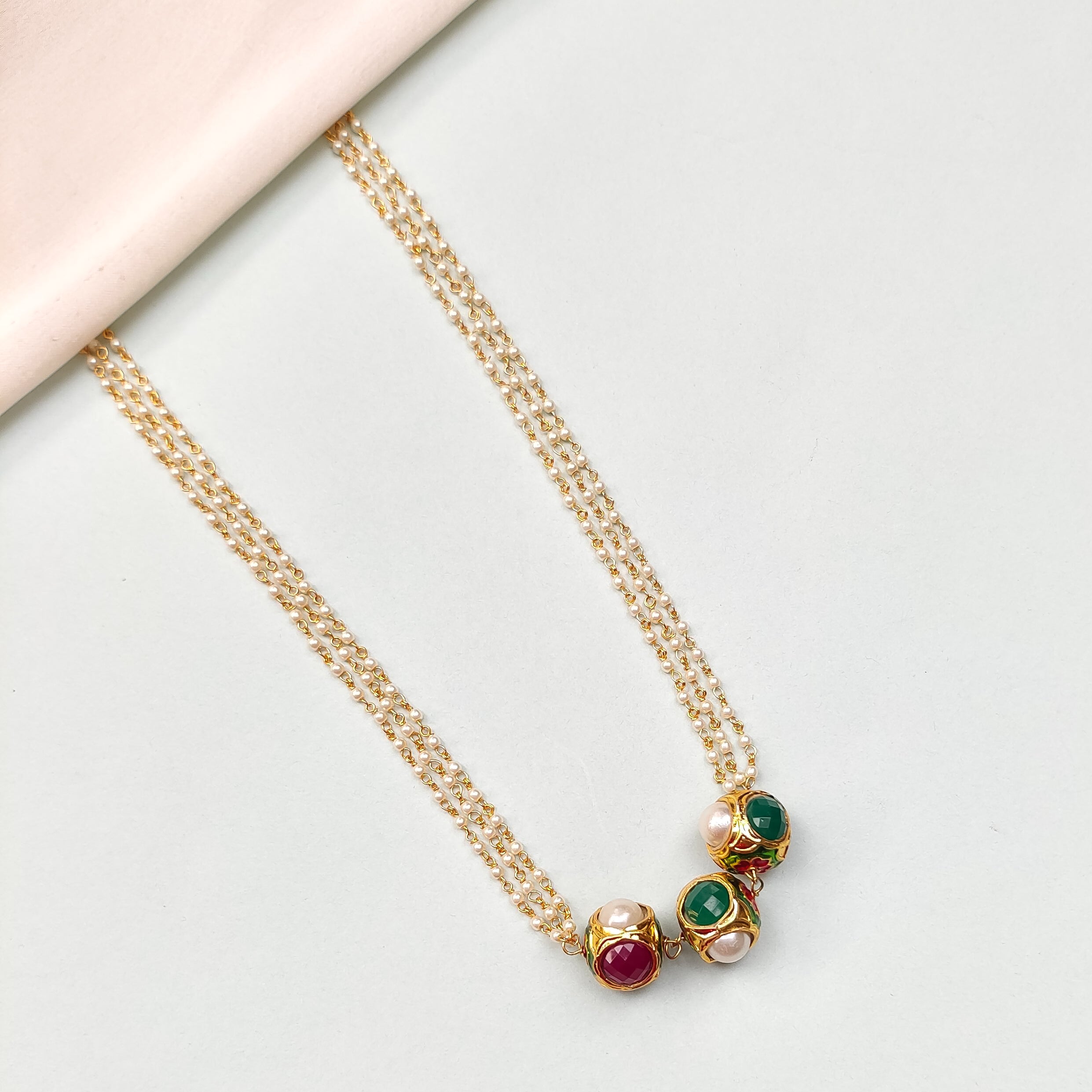 Shubha Beaded Jadau Pearl Necklace