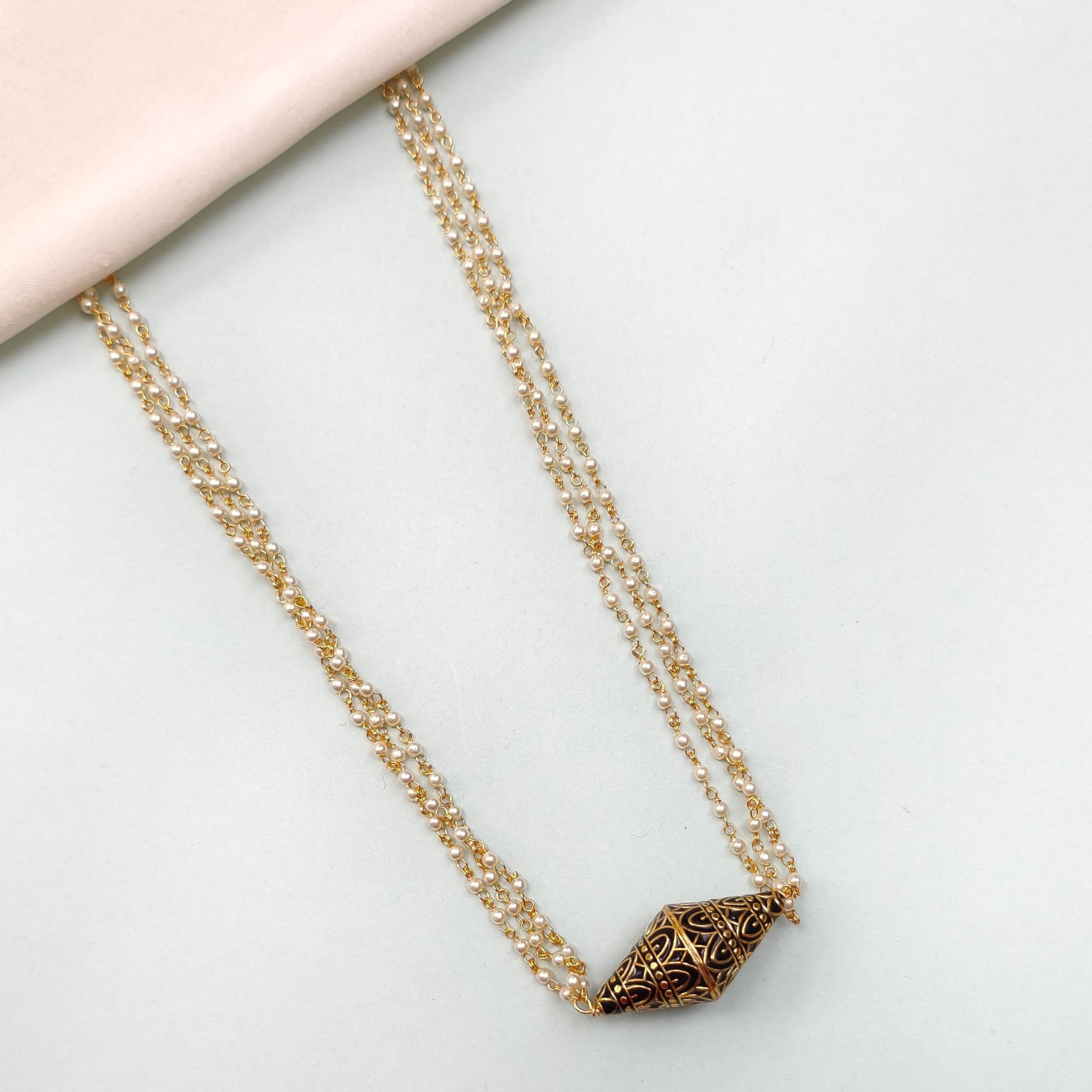 Tara Beaded Jadau Pearl Necklace