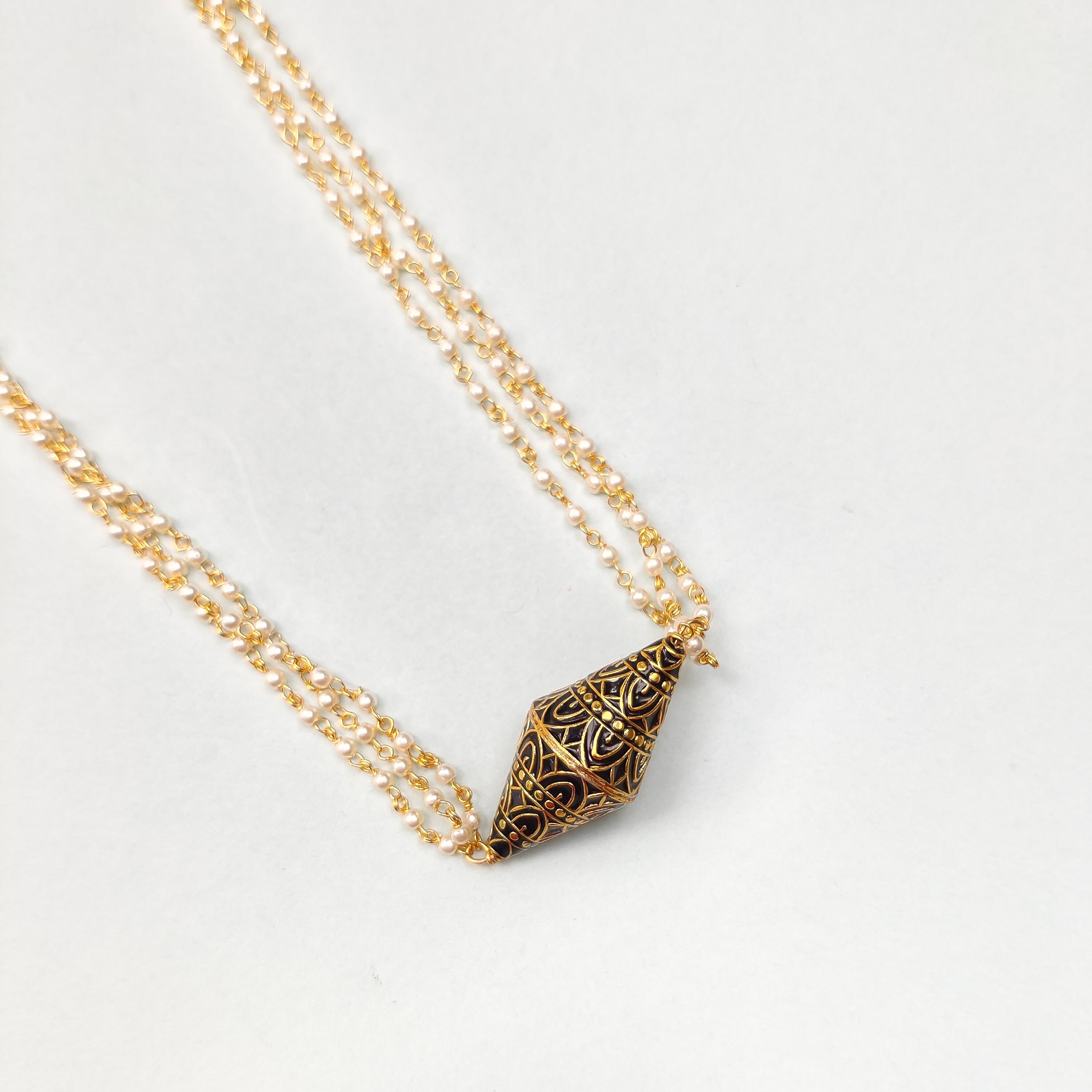 Tara Beaded Jadau Pearl Necklace