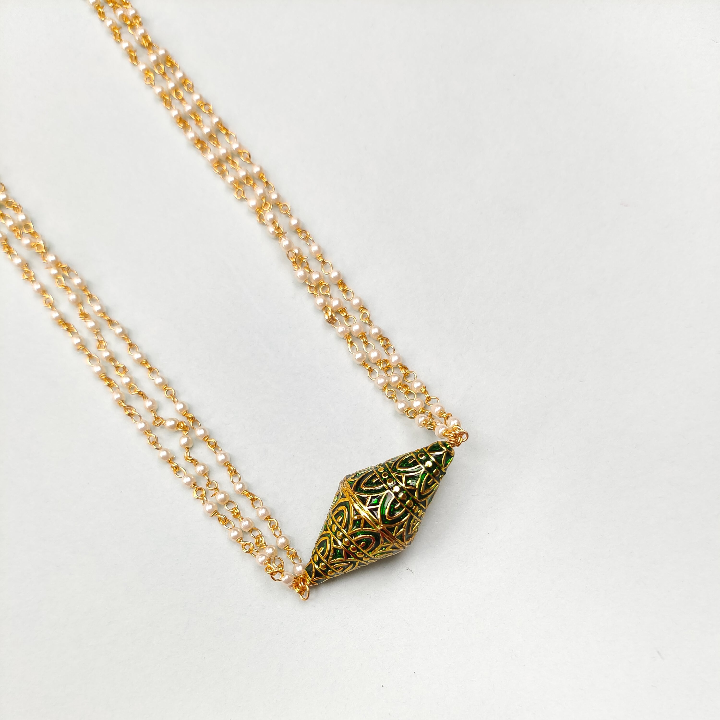 Tara Beaded Jadau Pearl Necklace