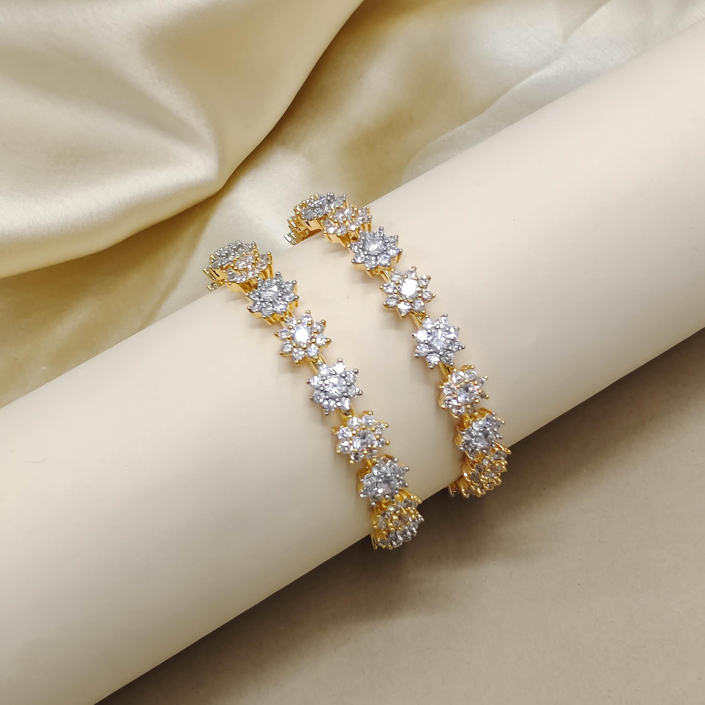 Flower CZ Bangles